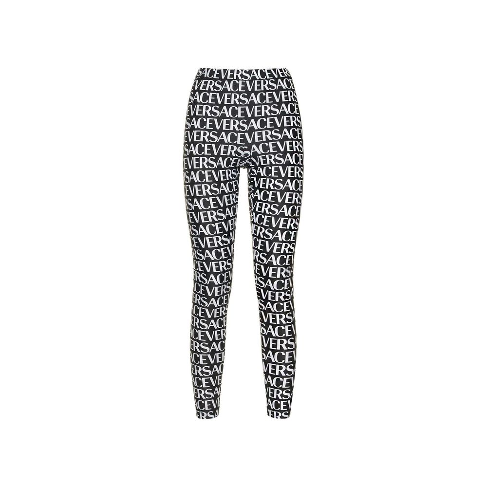 Versace Schwarze Leggings aus Elasthan