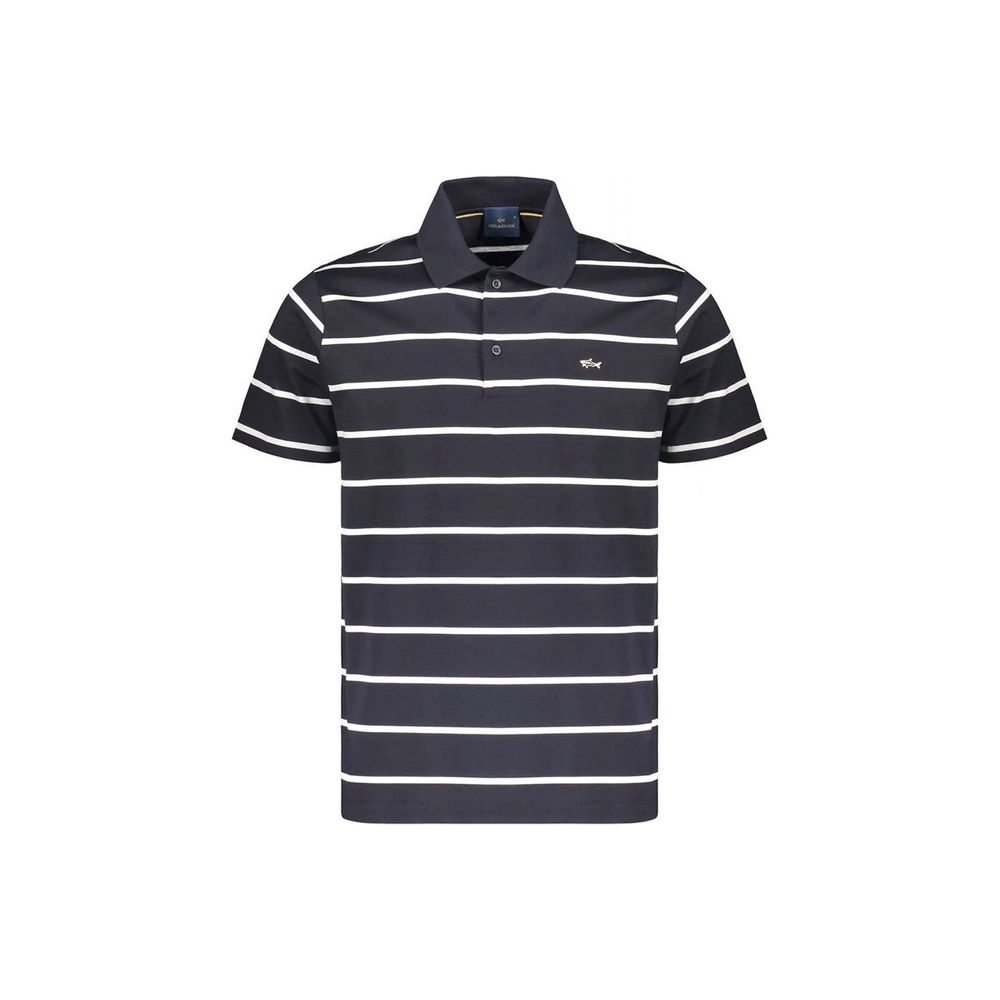 Paul & Shark Blaues Baumwoll-Polohemd