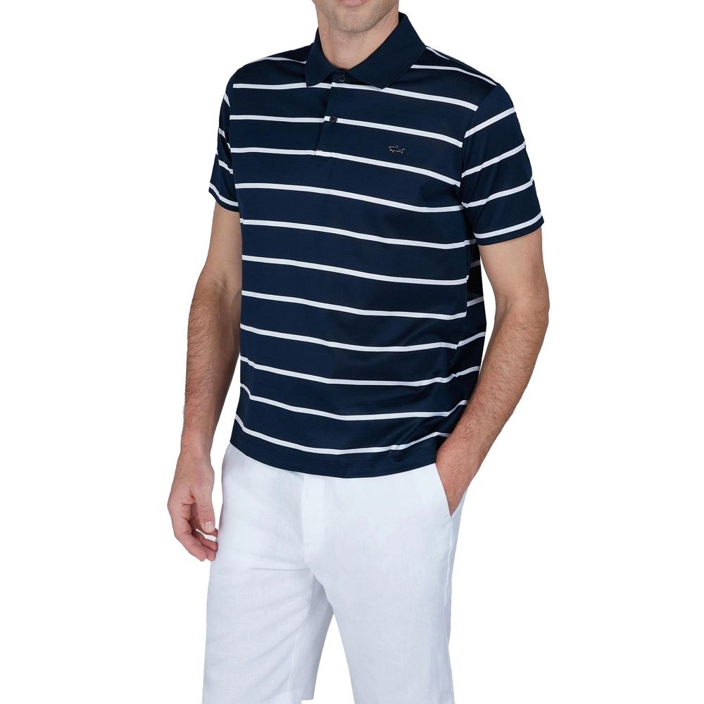 Paul & Shark Blaues Baumwoll-Polohemd