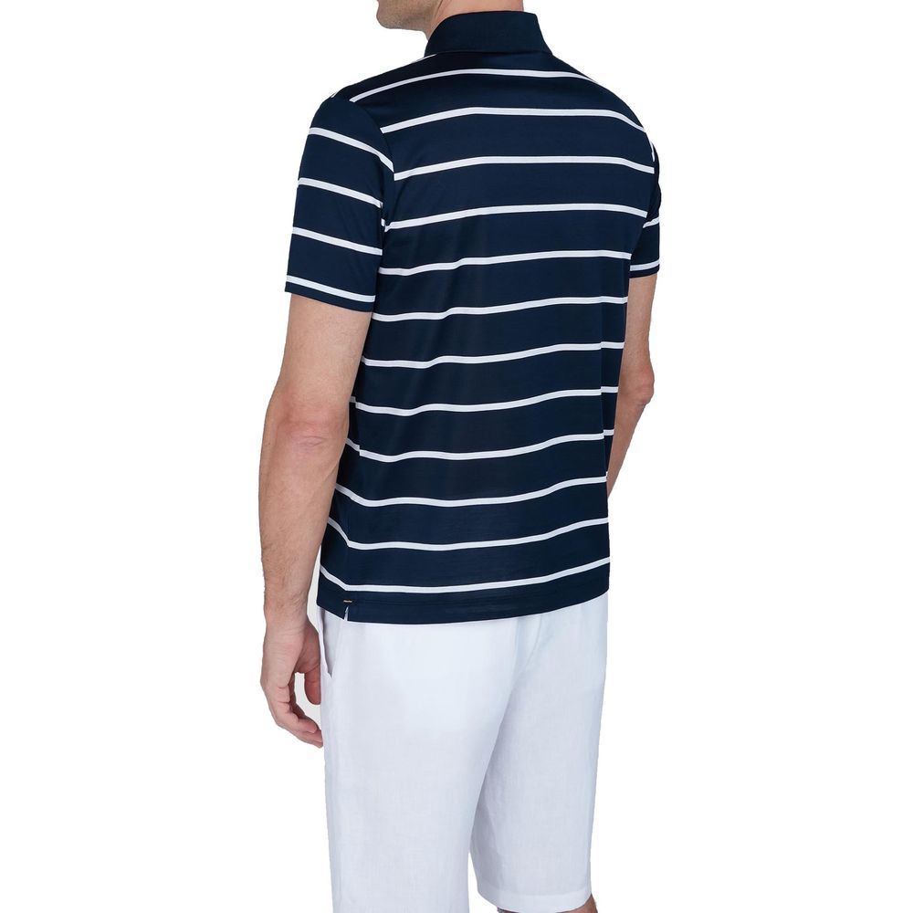 Paul & Shark Blaues Baumwoll-Polohemd