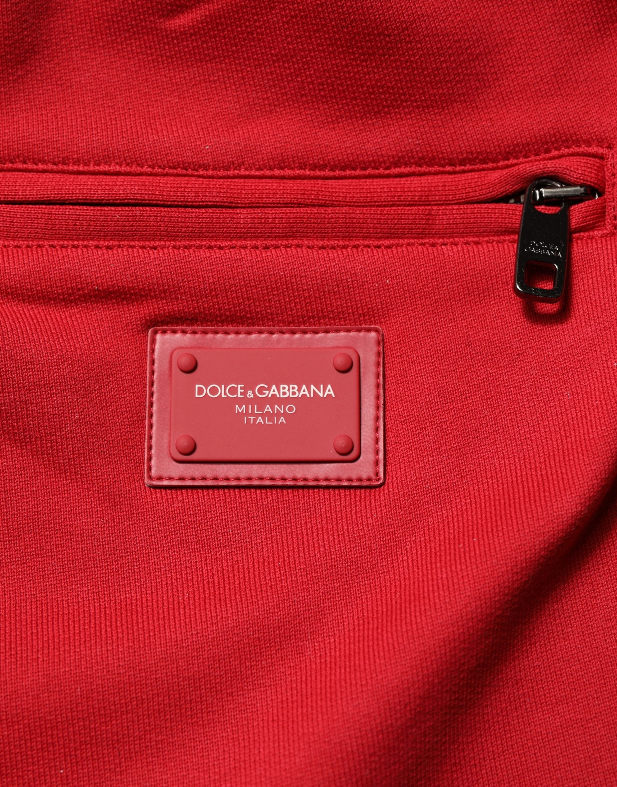 Dolce & Gabbana Rote DG Logo Baumwoll-Jogger Männer Jogginghosen Hosen