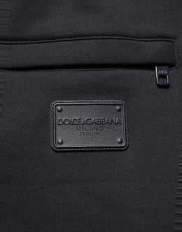 Dolce & Gabbana Schwarze Jogginghose aus Viskose mit Kordelzug für Herren