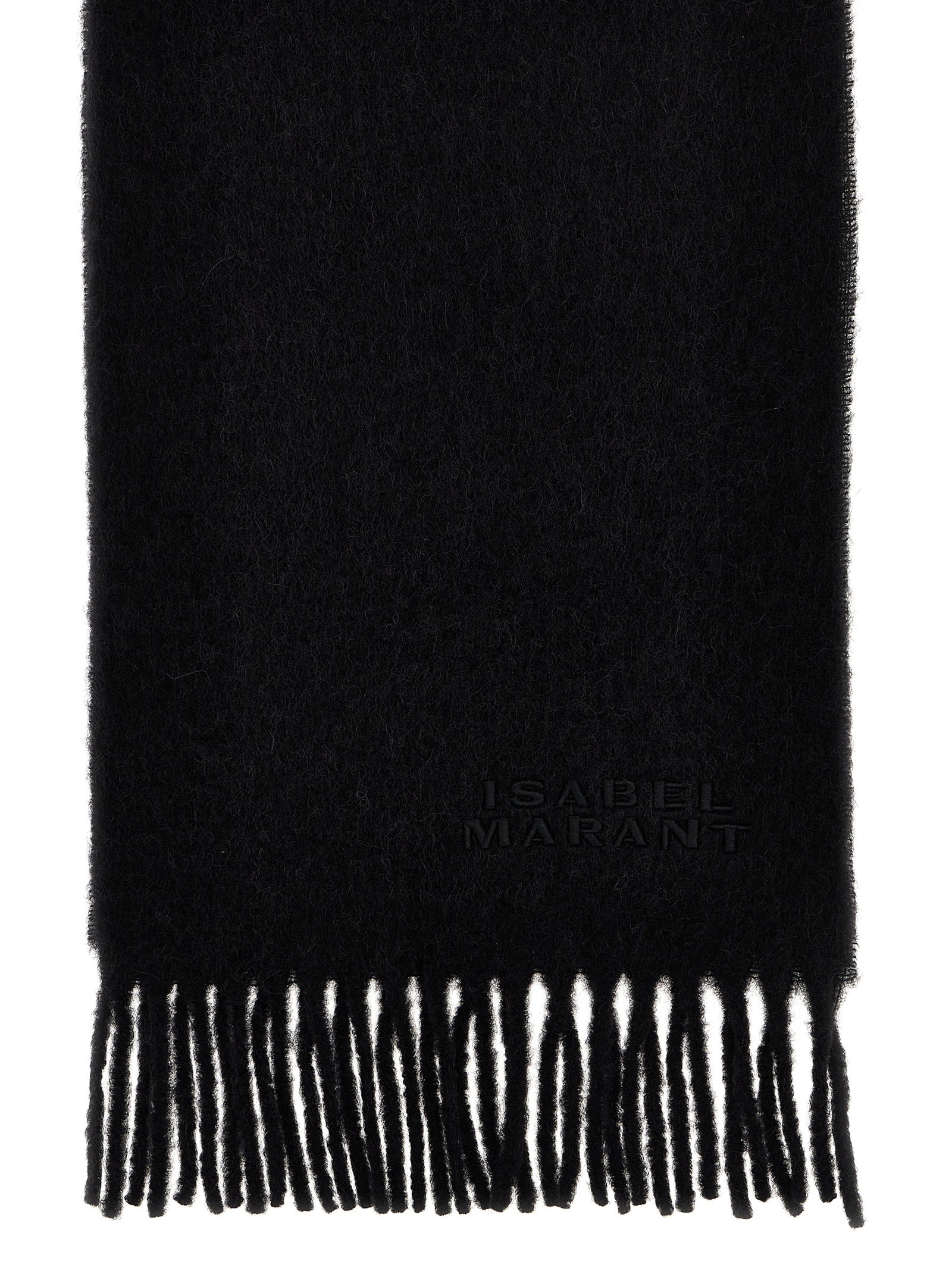 Isabel Marant Schwarzer Schal aus Alpaka und Leder