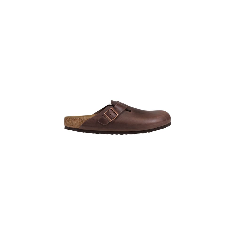 Birkenstock Braune Leder-Clogs