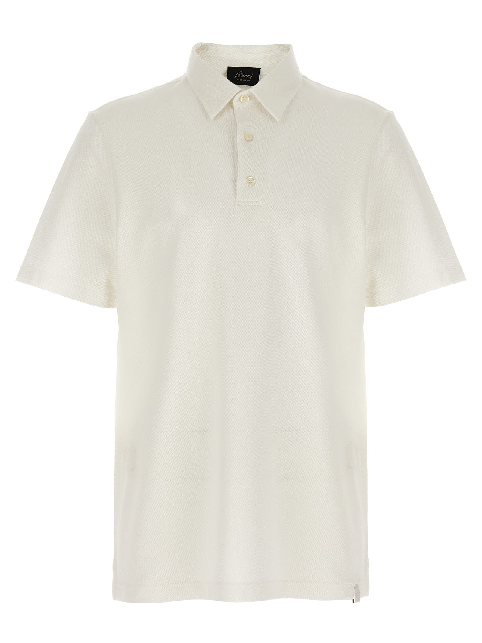 Brioni Weißes Poloshirt aus Baumwolle