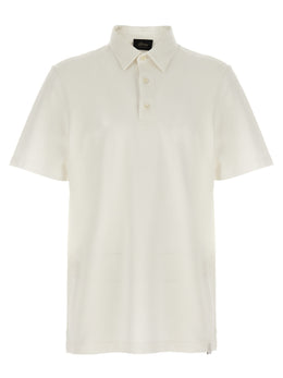 Brioni Weißes Poloshirt aus Baumwolle