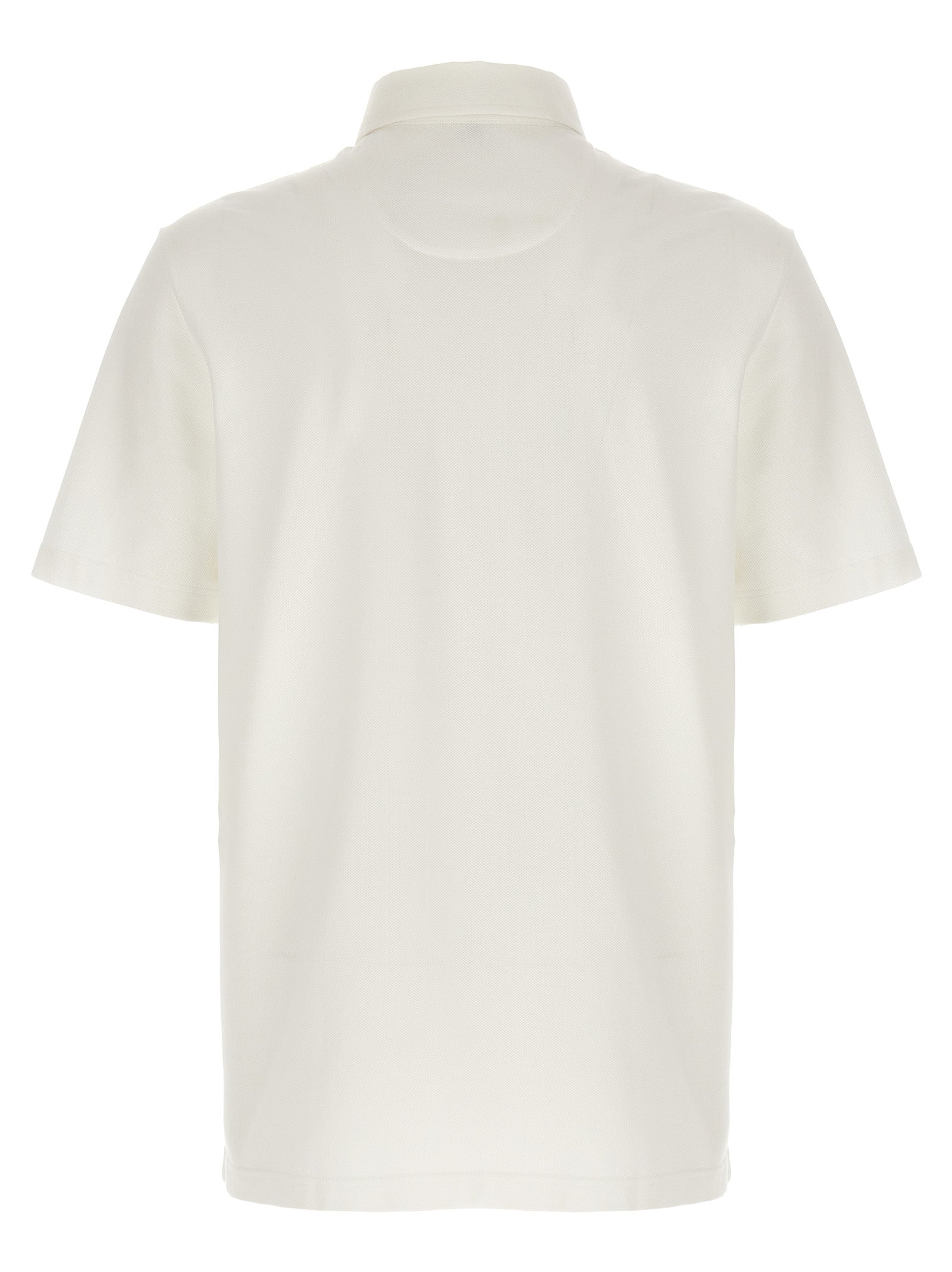 Brioni Weißes Poloshirt aus Baumwolle