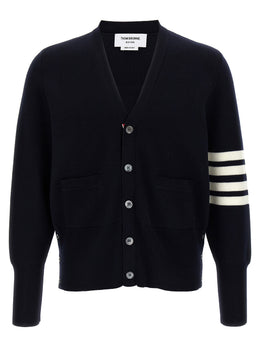 Thom Browne Blauer Cardigan aus Schurwolle