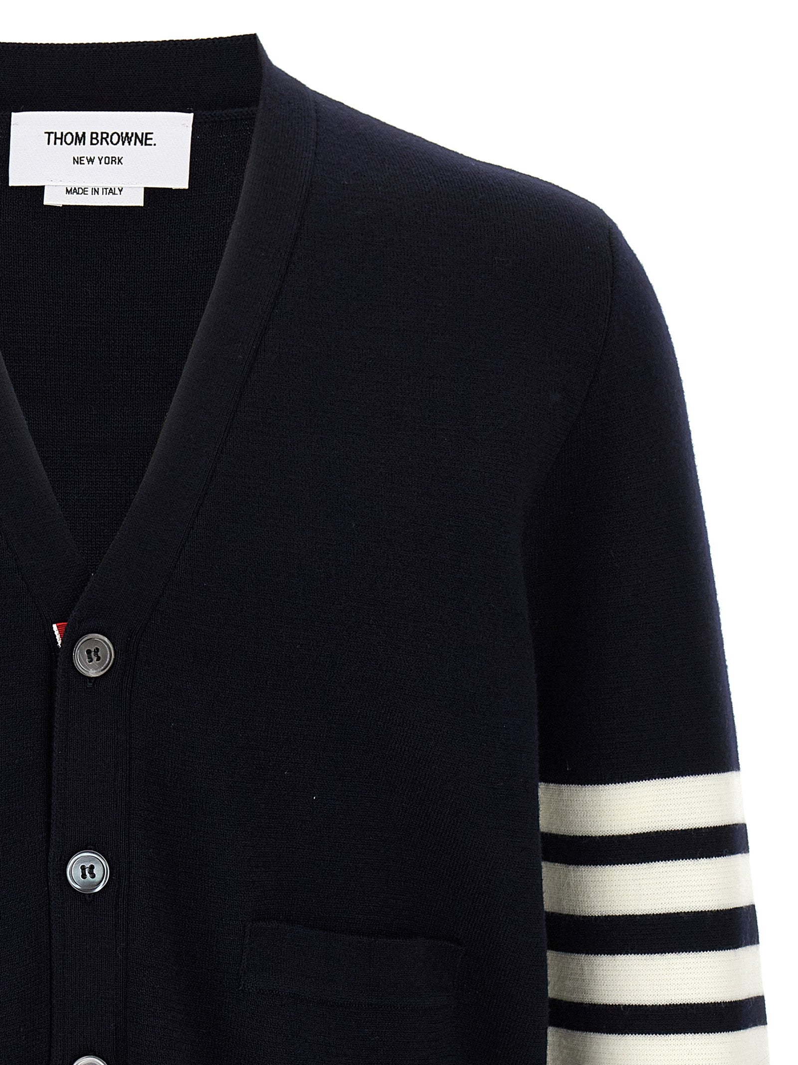 Thom Browne Blauer Cardigan aus Schurwolle