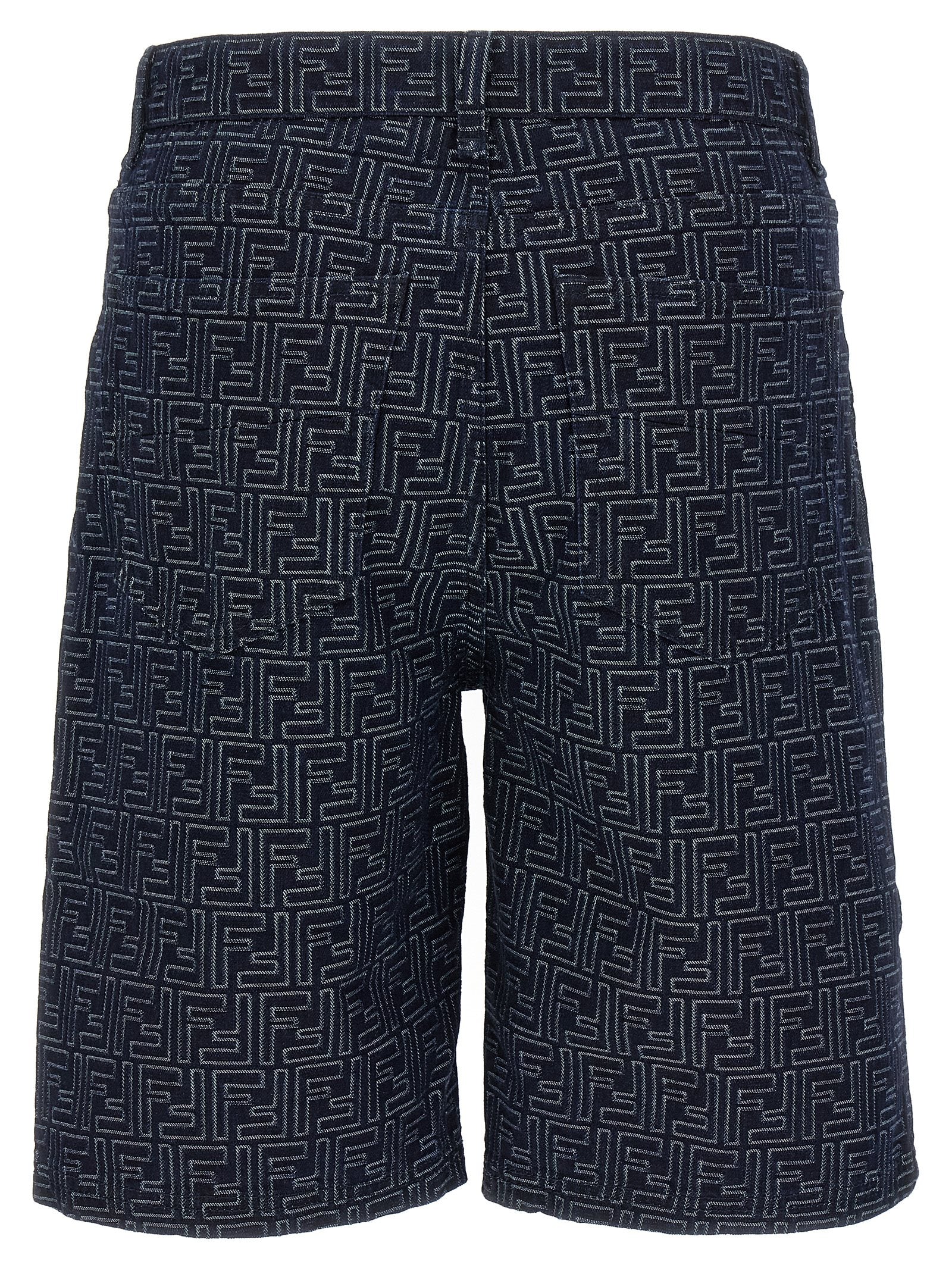 Fendi Blaue Baumwoll-Bermudashorts