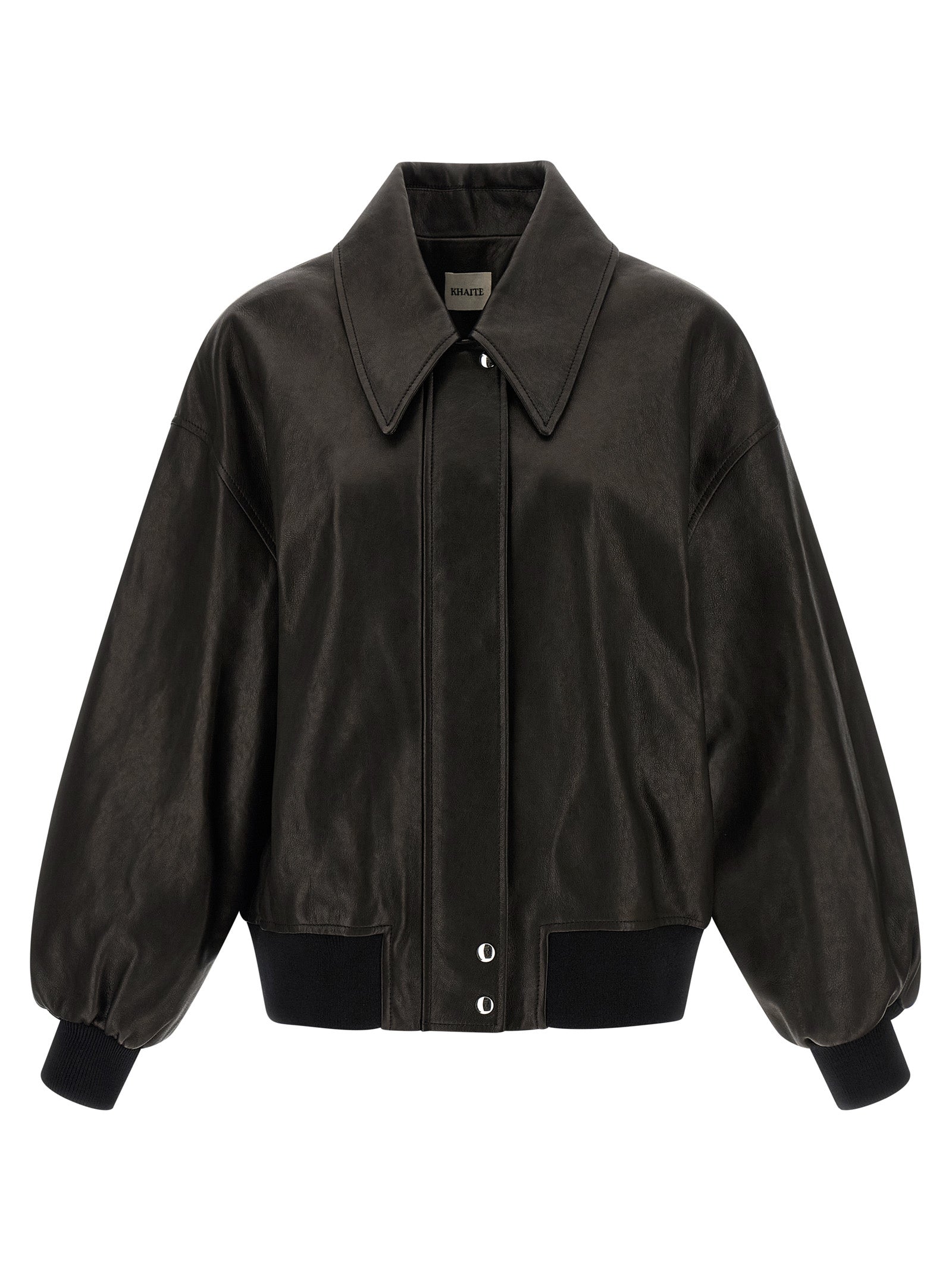 Khaite Schwarze Lammlederjacke