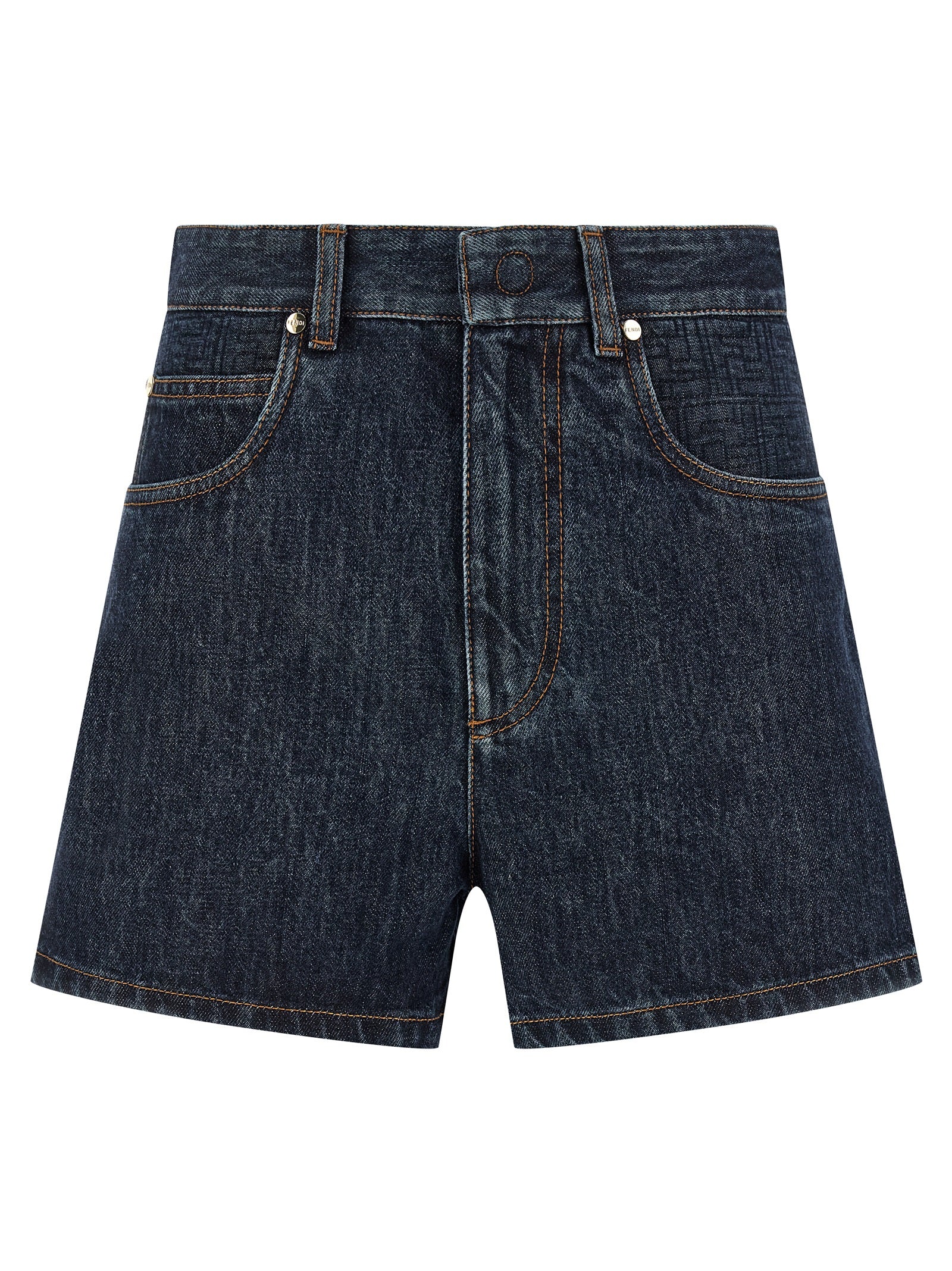 Fendi Blaue Baumwoll-Bermudashorts