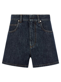 Fendi Blaue Baumwoll-Bermudashorts