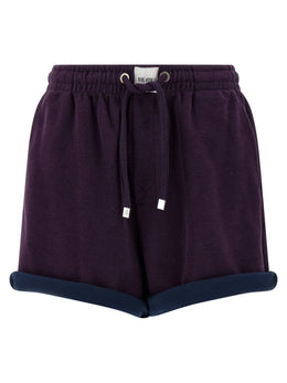 The Attico Lila Baumwoll-Bermudashorts
