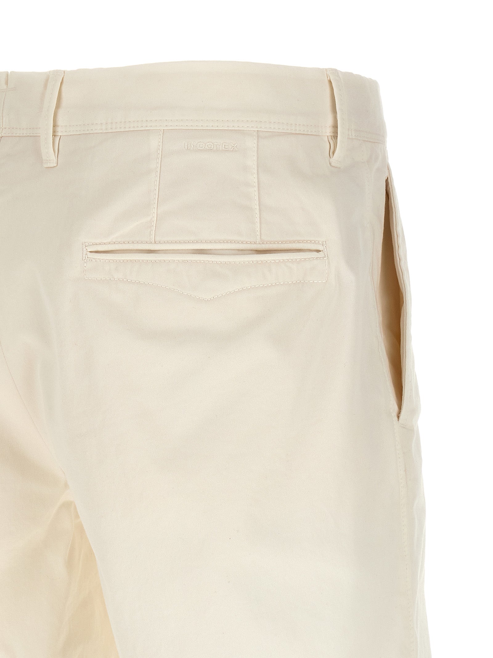 Incotex Weiße Baumwoll-Bermudashorts
