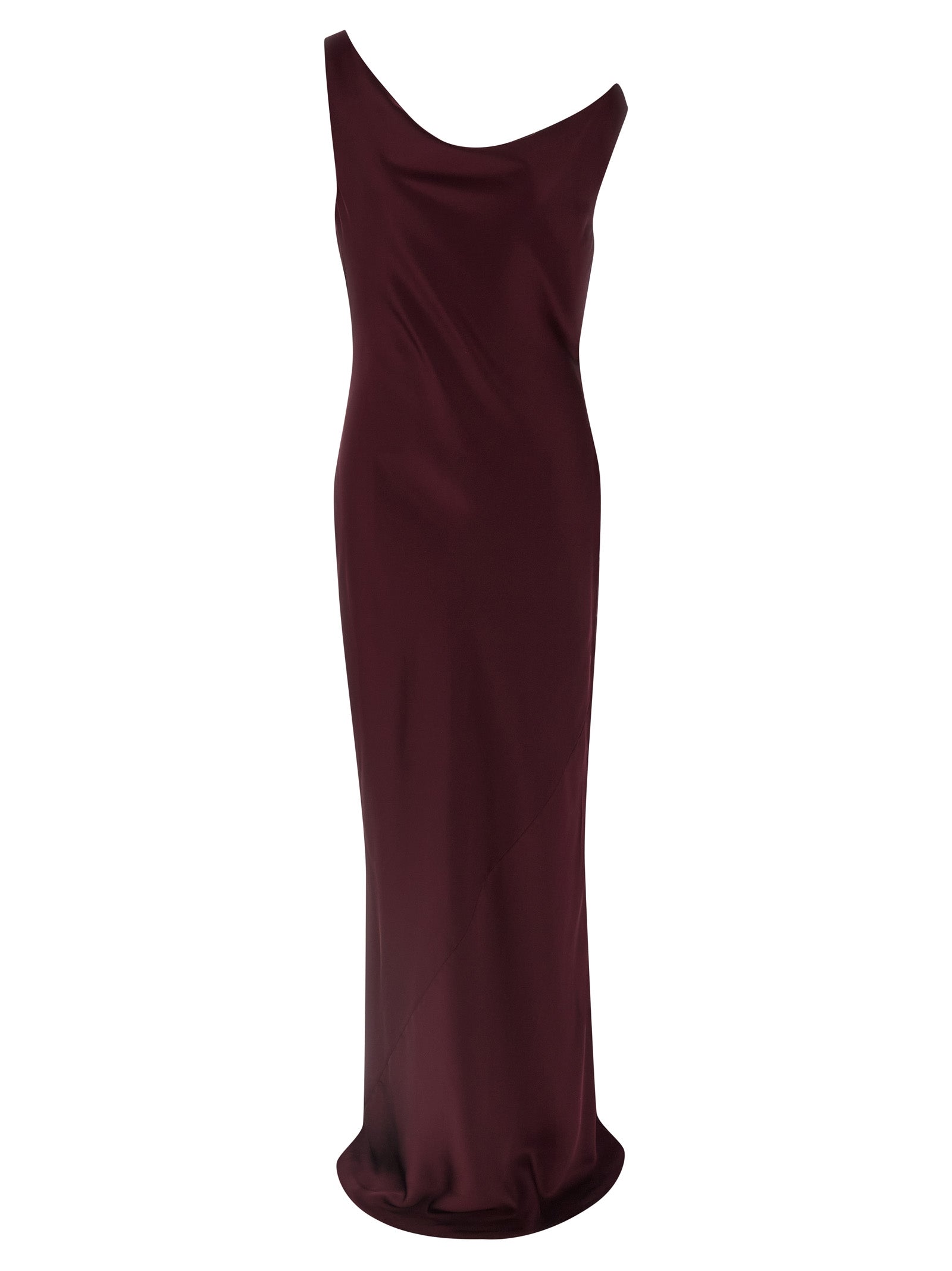 Norma Kamali Langes Kleid in Bordeaux aus Polyester
