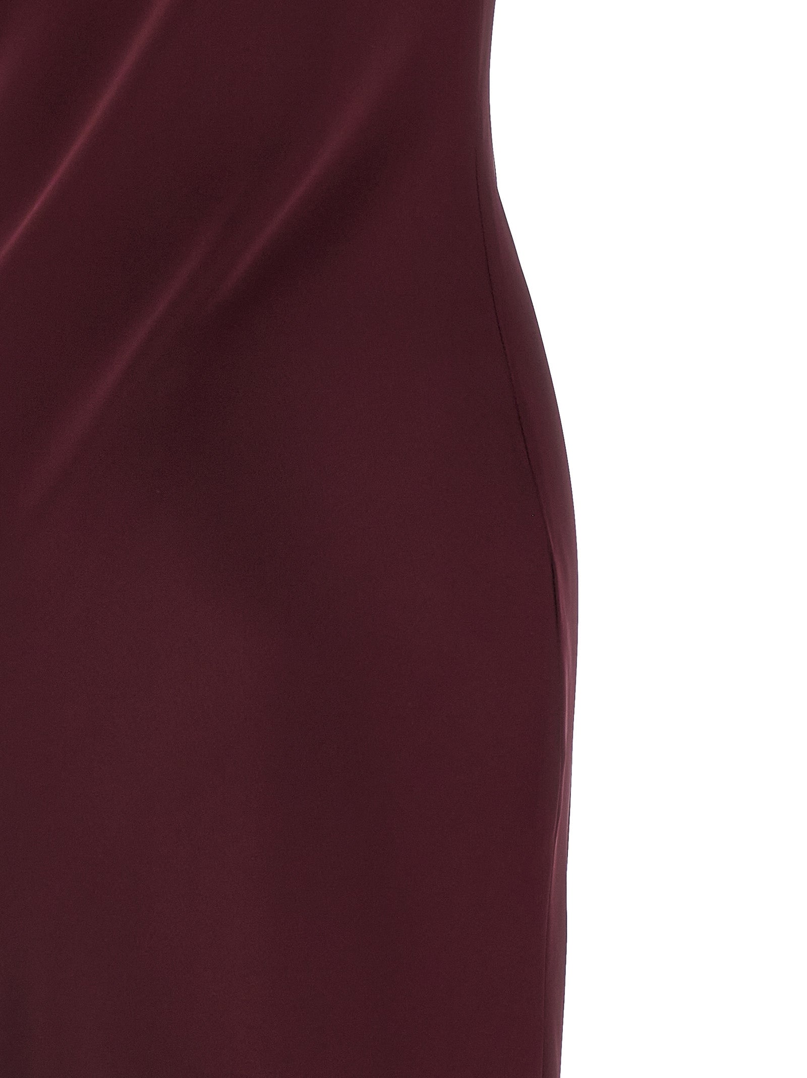 Norma Kamali Langes Kleid in Bordeaux aus Polyester