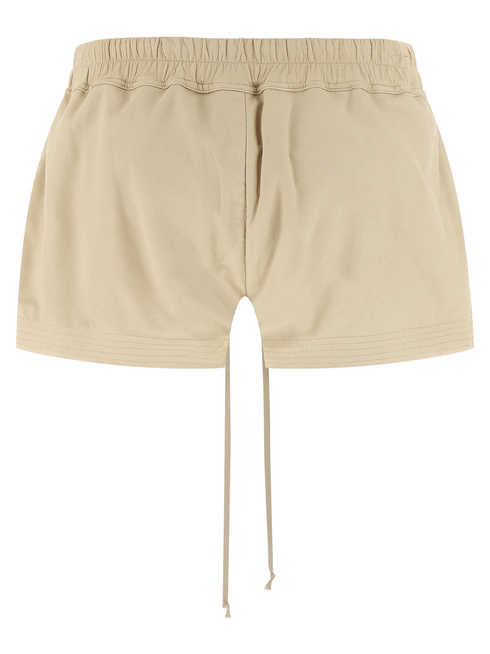 Rick Owens Beige Lammleder Bermuda Shorts