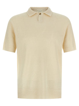 MA'RY'YA Beige Cotton Polo Shirt