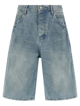 PURPLE Blaue Baumwoll-Bermudashorts