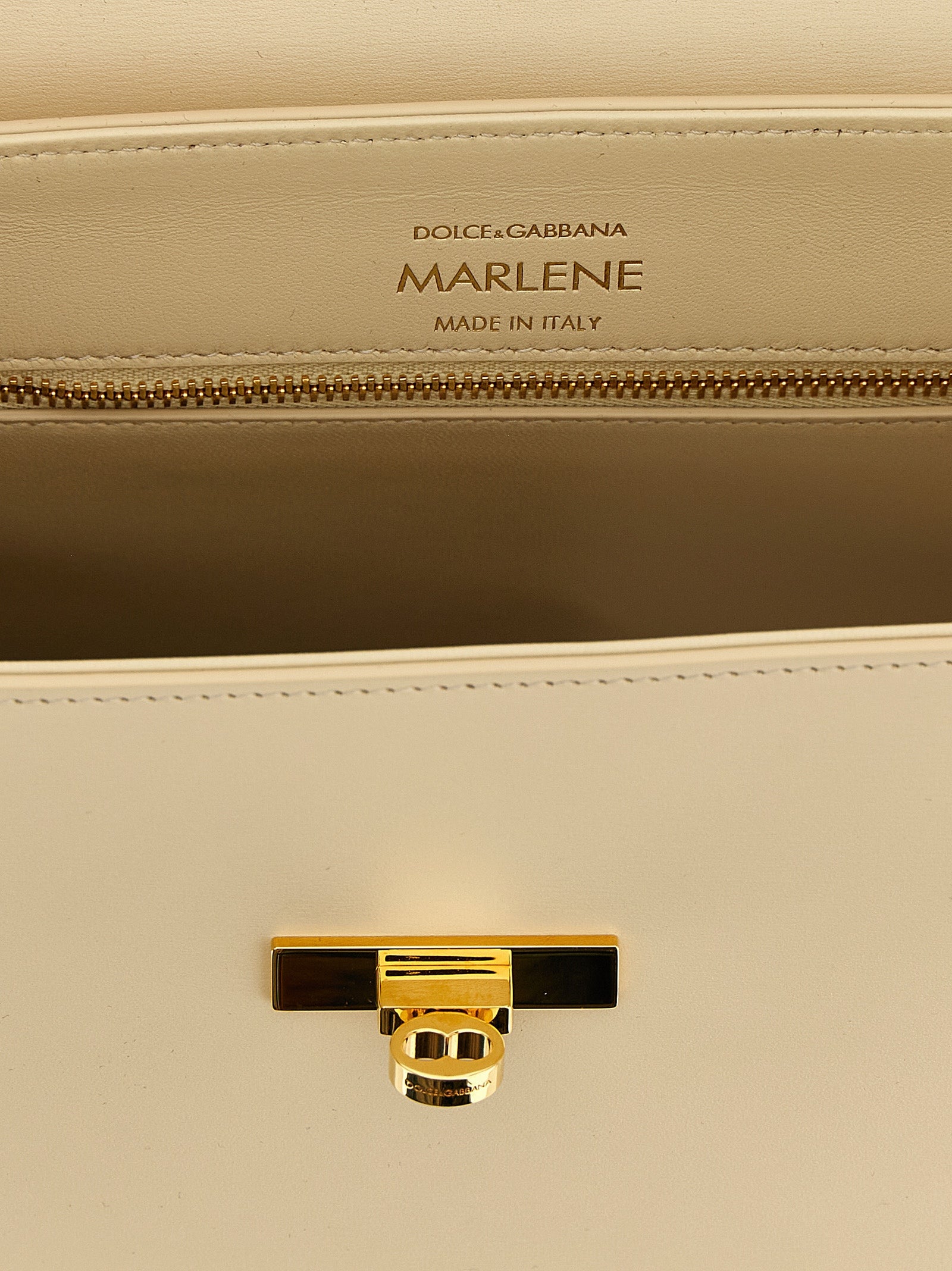 Dolce & Gabbana Weiße Lammleder-Handtasche