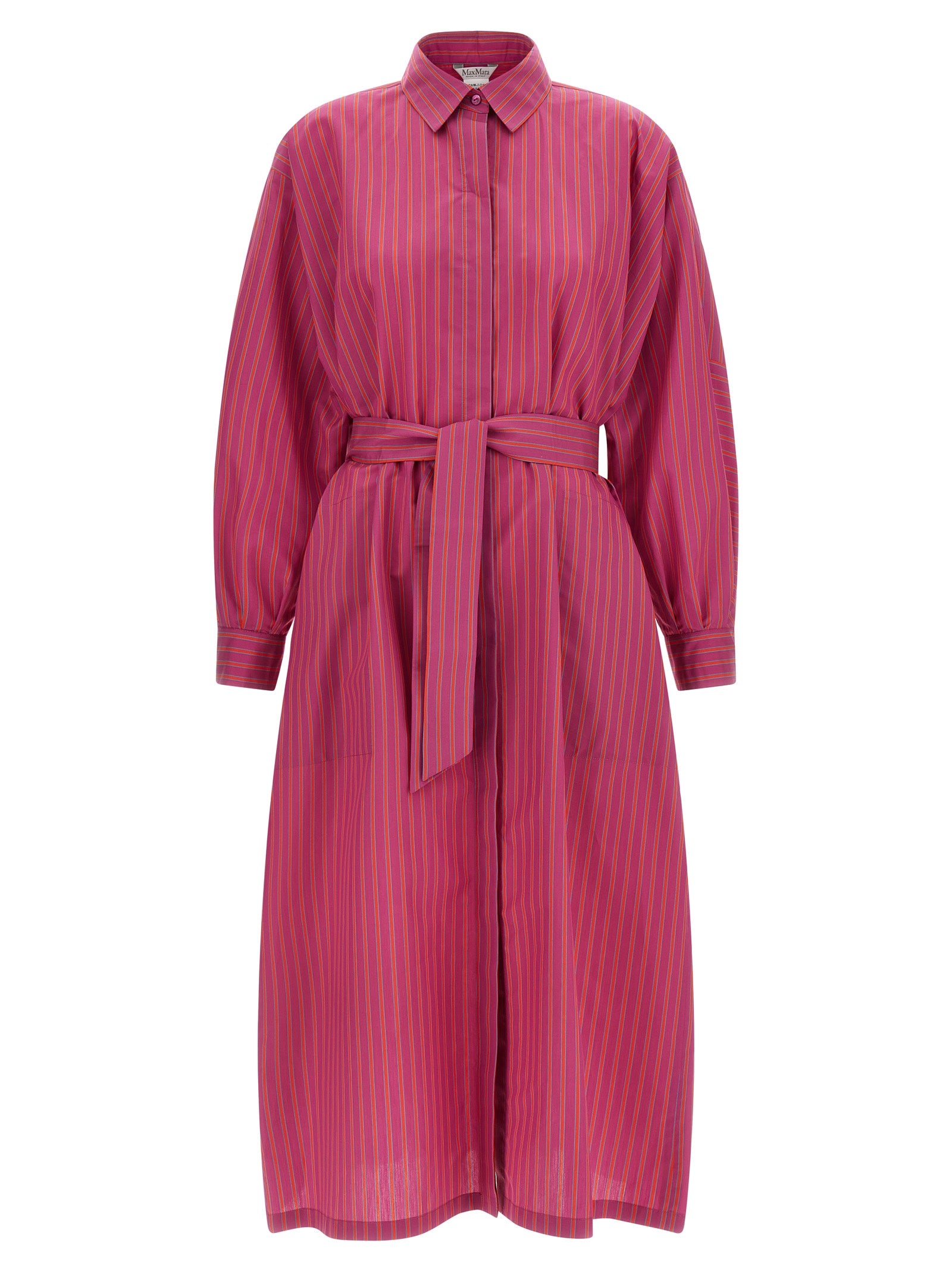Max Mara Langes Kleid aus violettfarbener Baumwolle