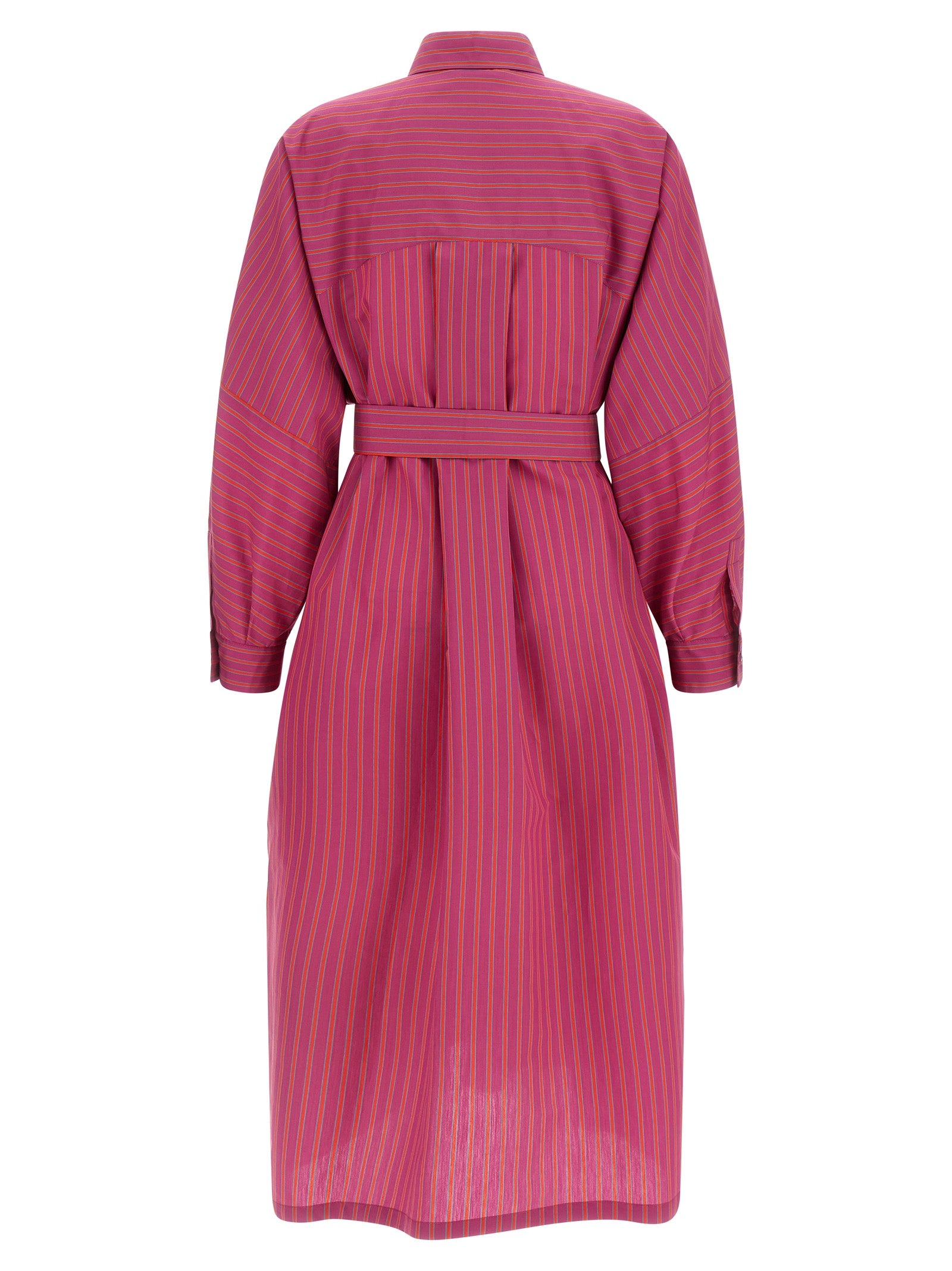 Max Mara Langes Kleid aus violettfarbener Baumwolle