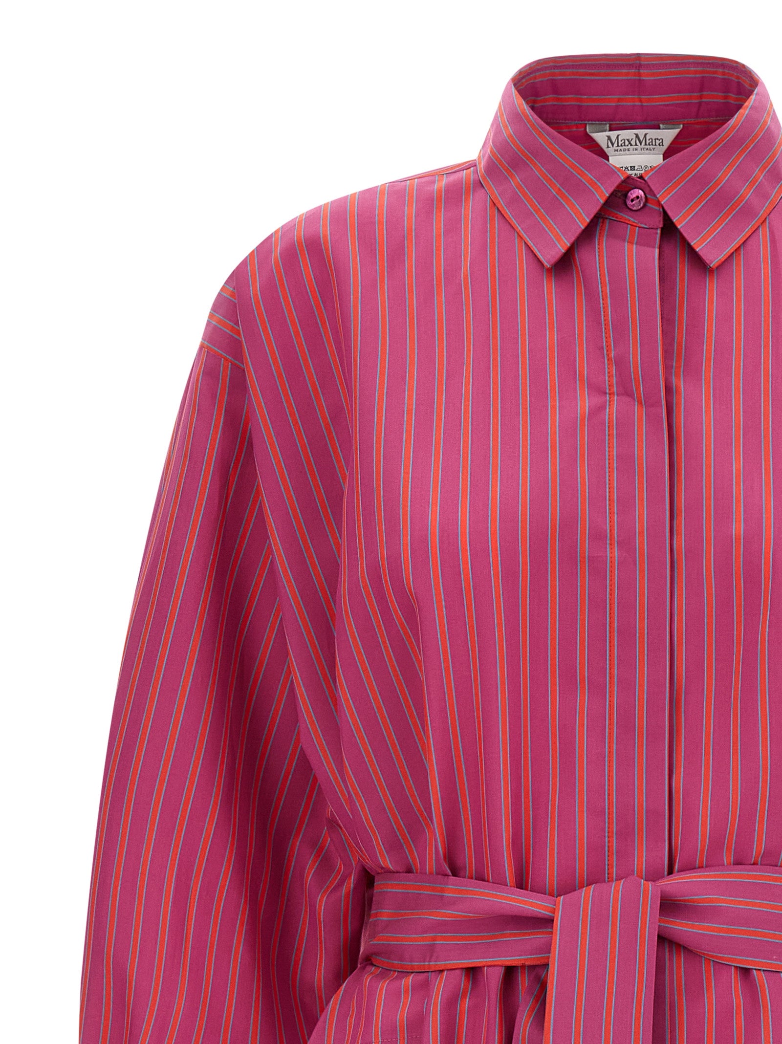 Max Mara Langes Kleid aus violettfarbener Baumwolle