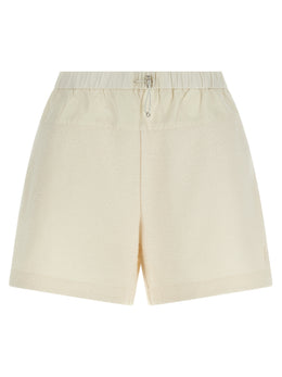 Moncler Weiße Bermuda-Shorts aus Polyester