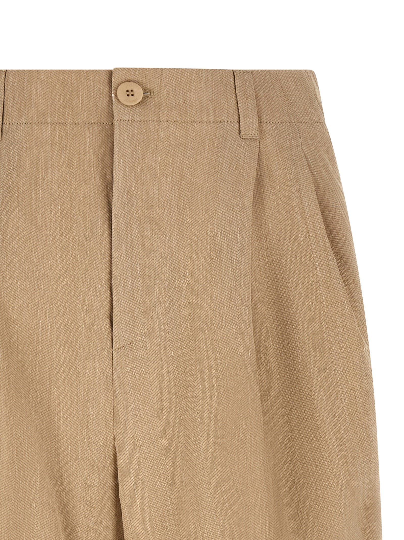 Jacquemus Beige Leinen Bermuda Shorts