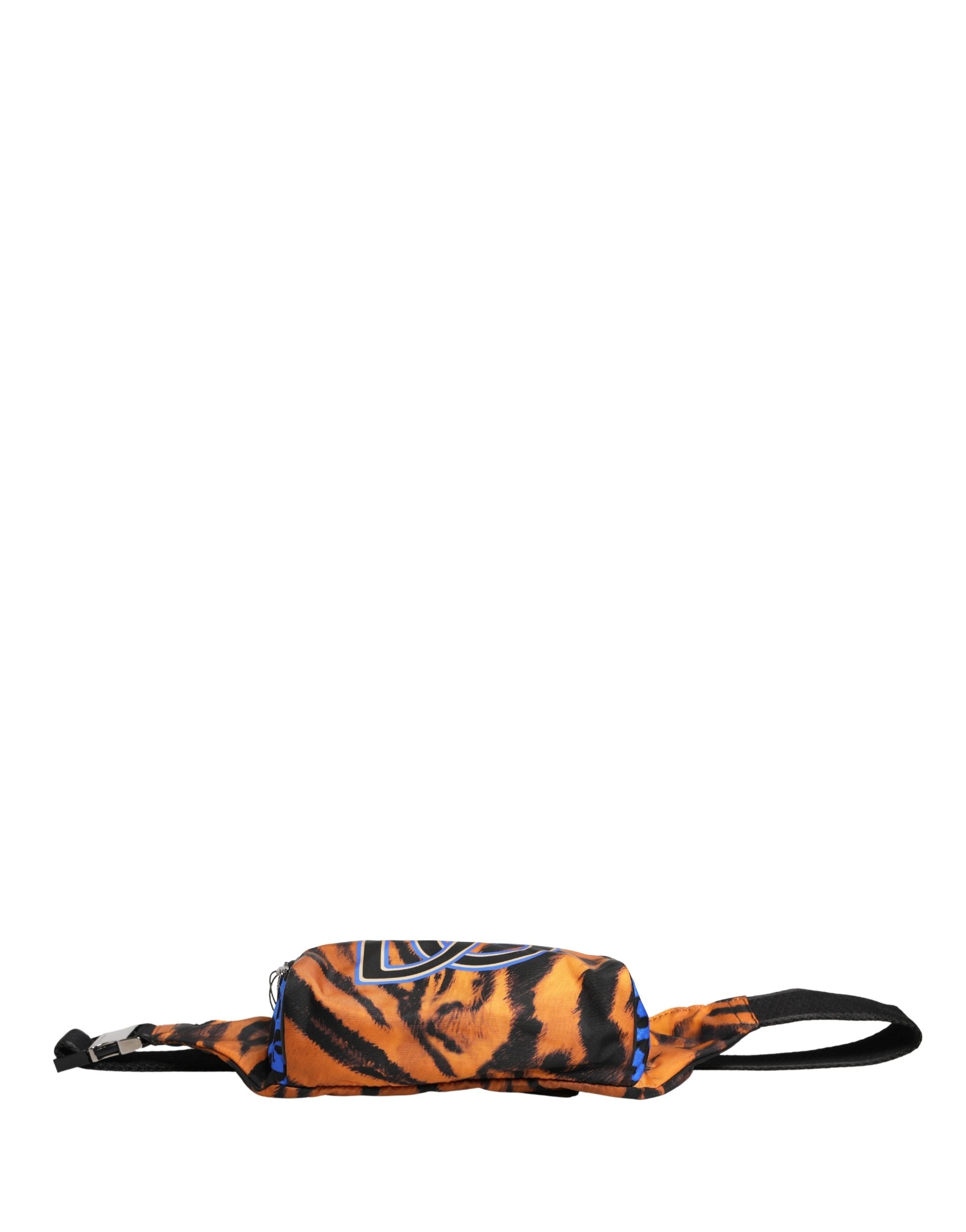 Dolce & Gabbana Braune Bauchtasche aus Nylon mit Tiger-Print für Herren
