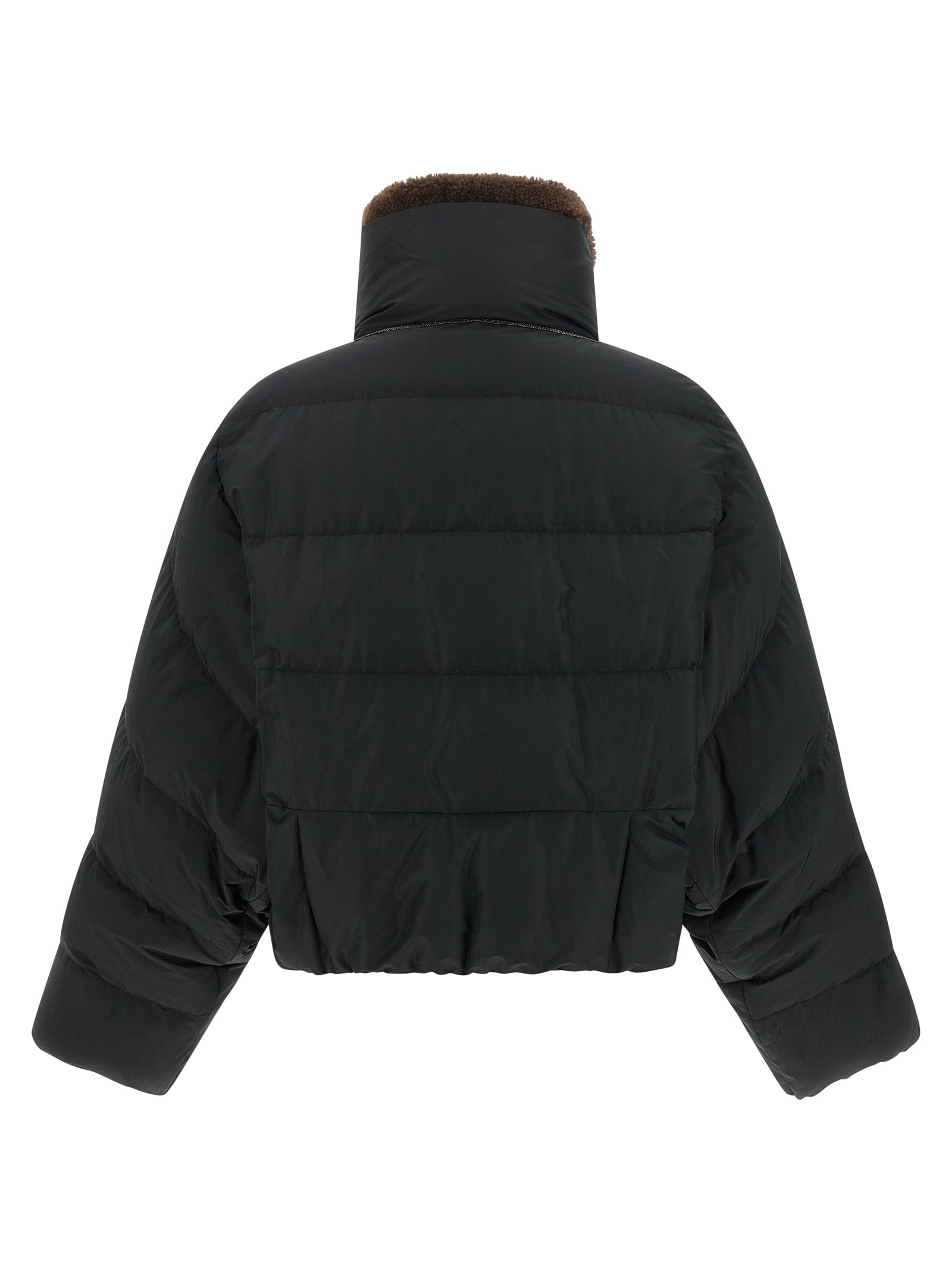 Brunello Cucinelli Schwarze Baumwoll-Shell-Jacke