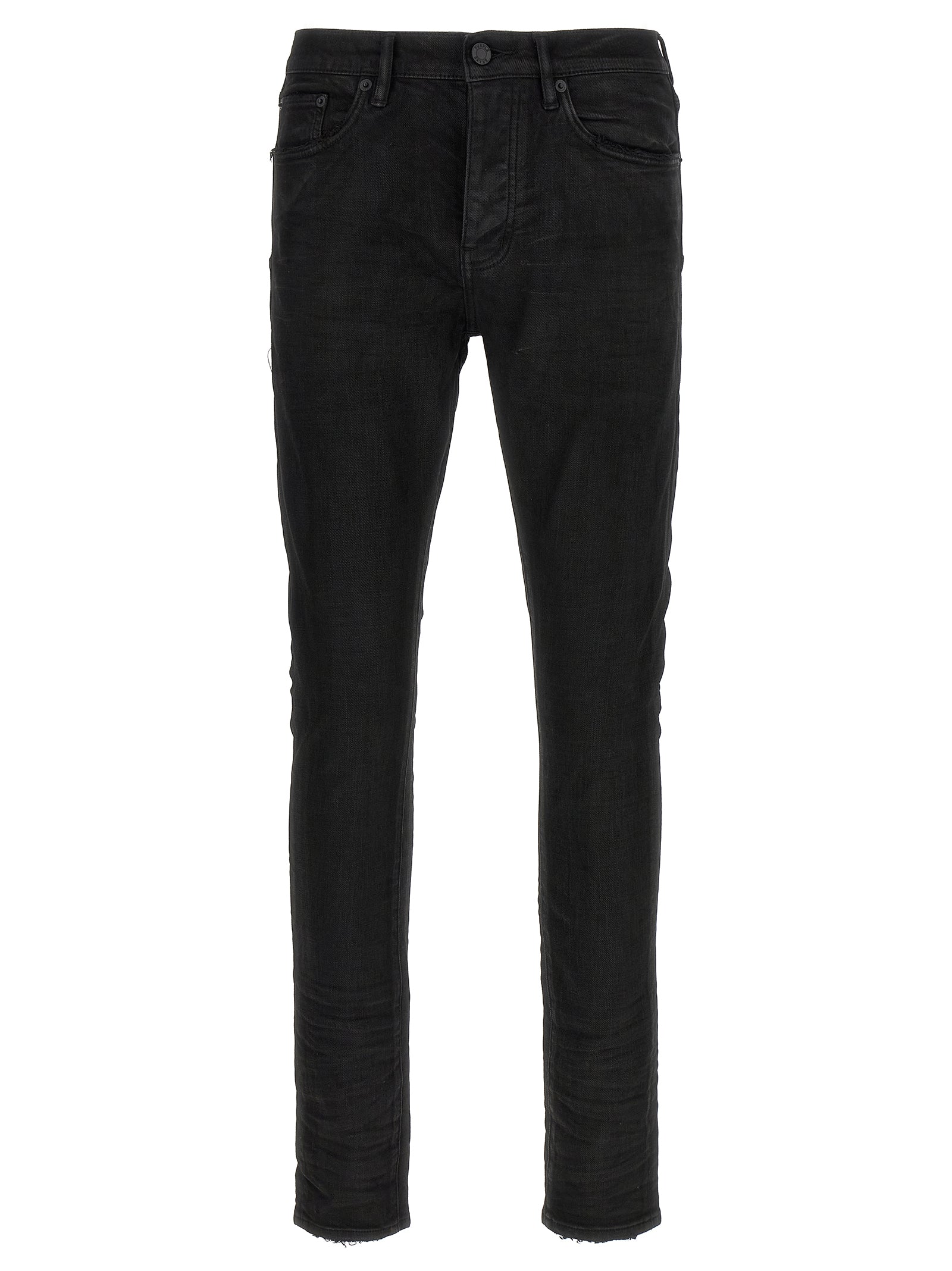 PURPLE Schwarze Baumwoll-Jeans mit schmal zulaufendem Bein