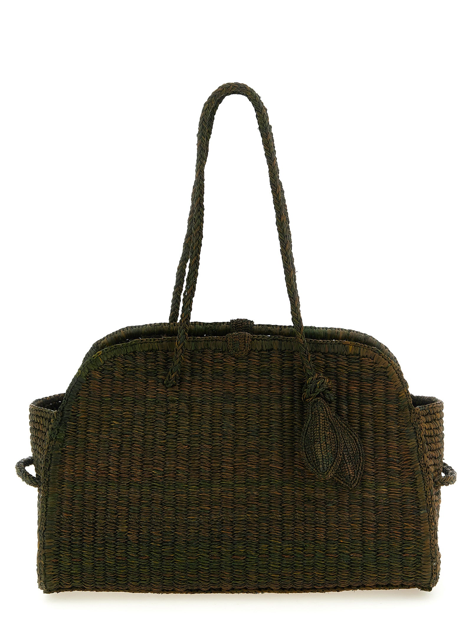 Jacquemus Zweifarbige Raffia-Tragetasche