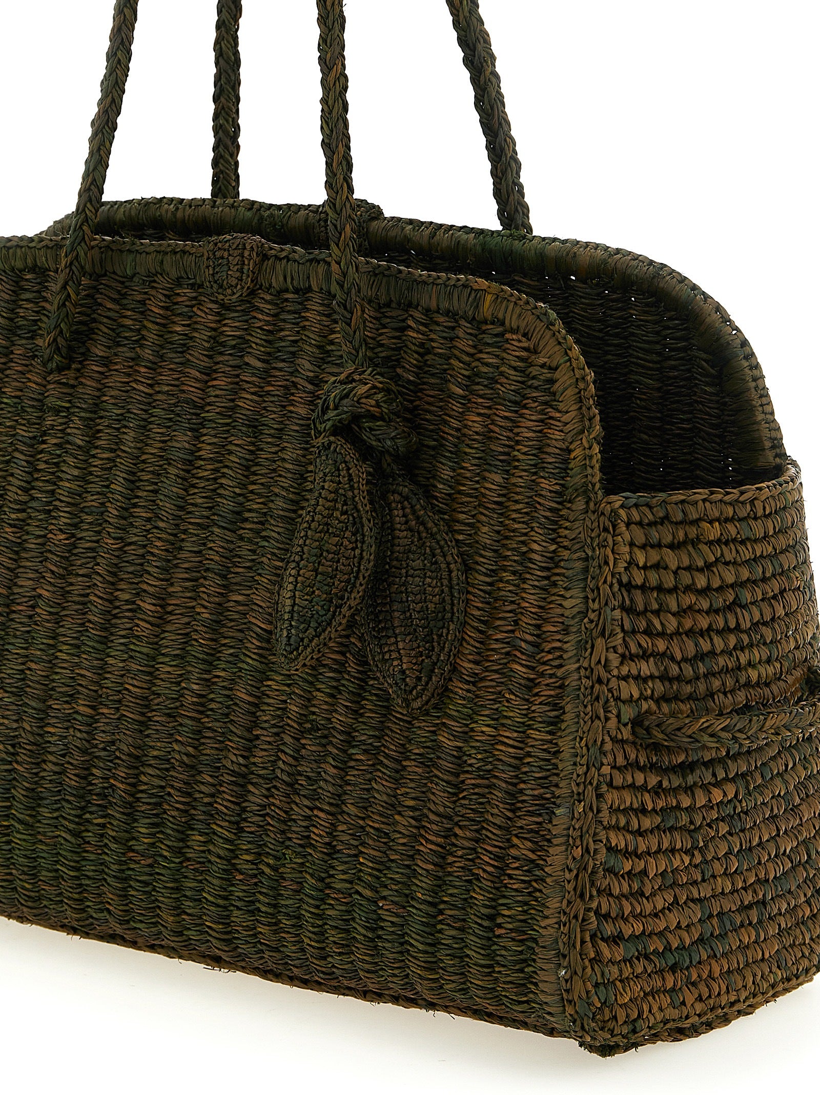 Jacquemus Zweifarbige Raffia-Tragetasche
