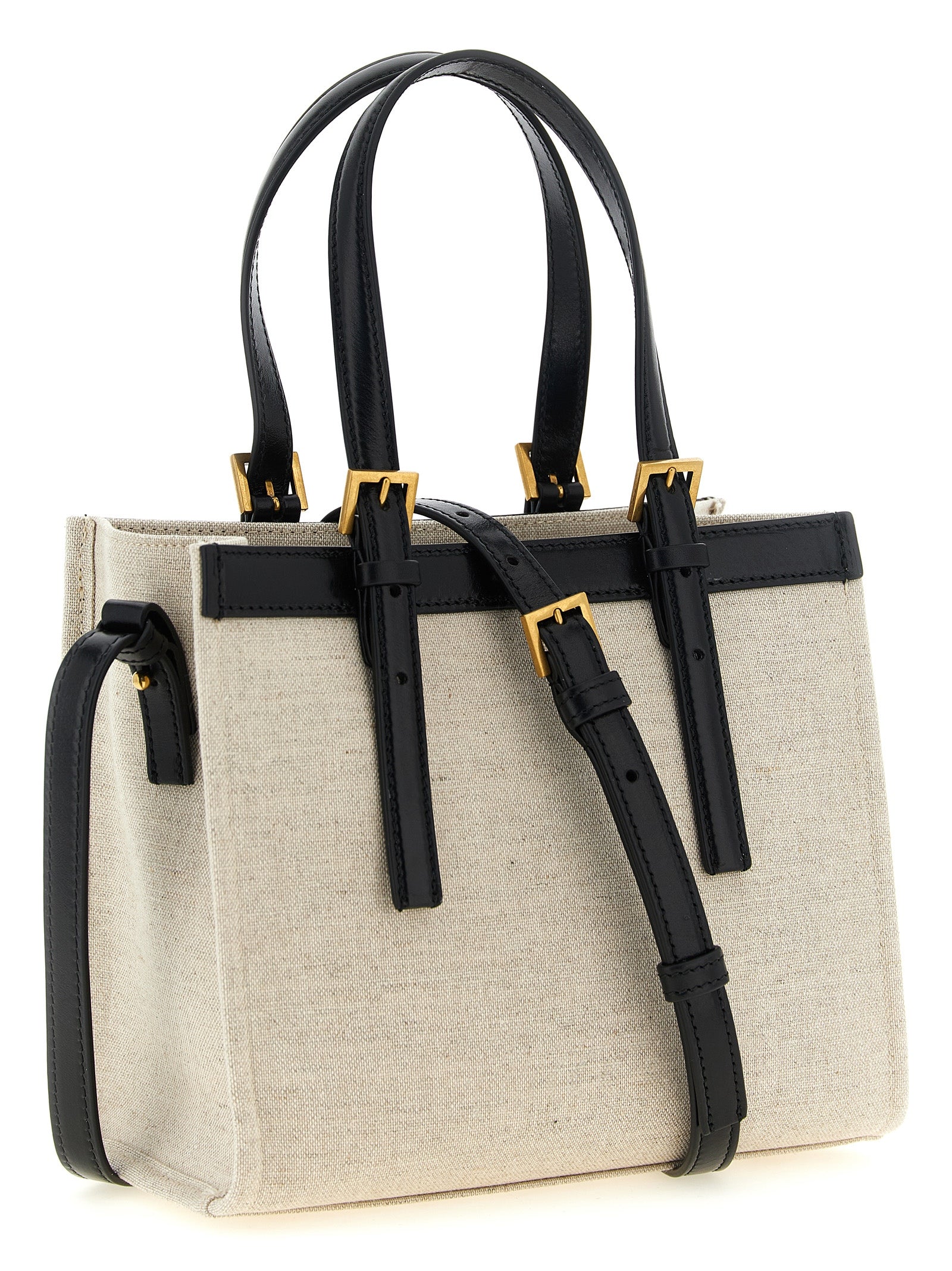Versace Beige Leinen-Tragetasche