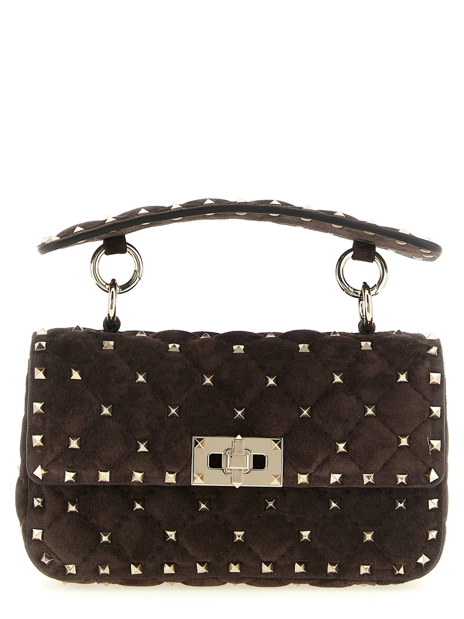 Valentino Garavani Braunes Kalbsleder Damen Crossbody Tasche