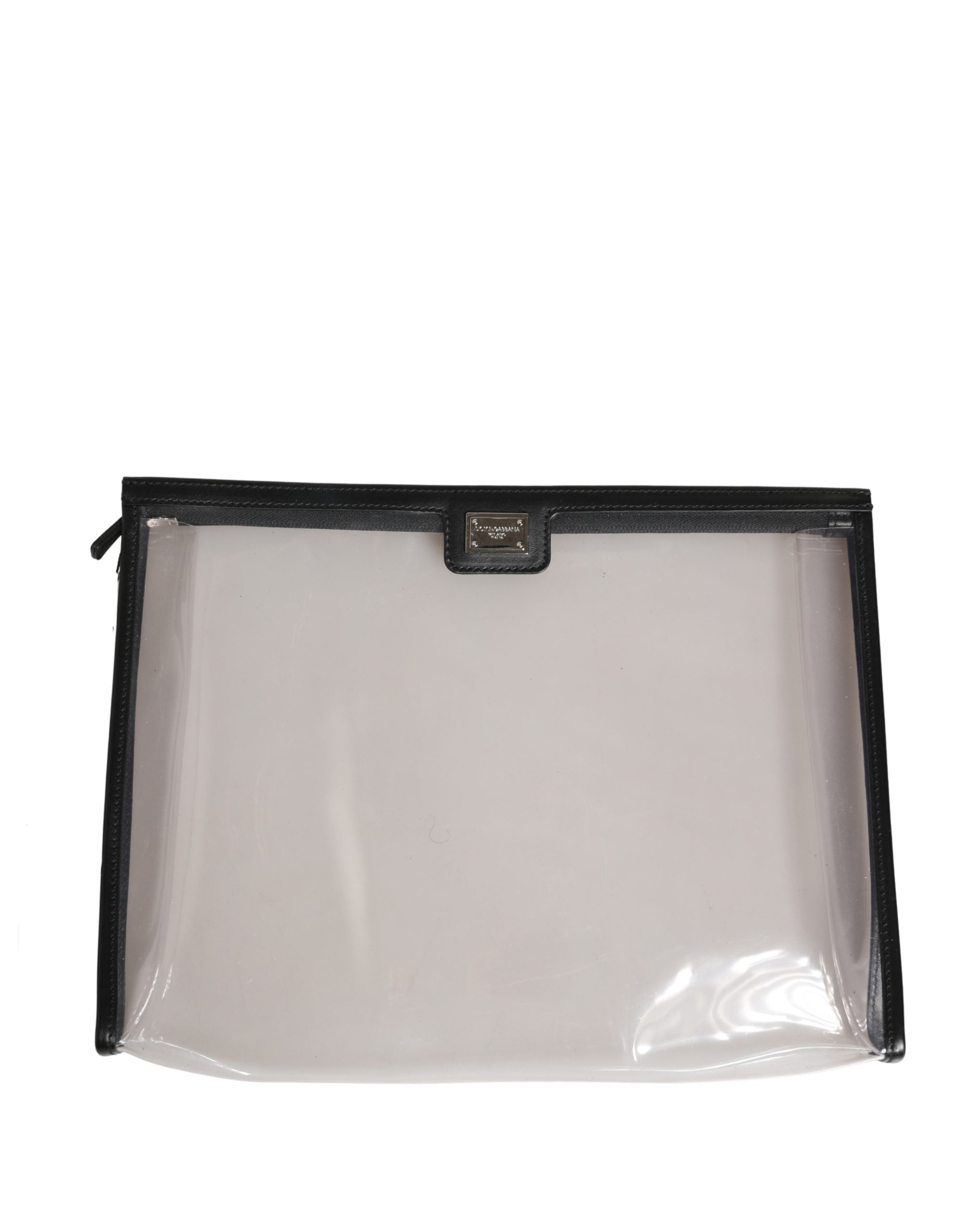 Dolce & Gabbana Transparente PVC Clutch Geldbörse mit Logo-Plakette