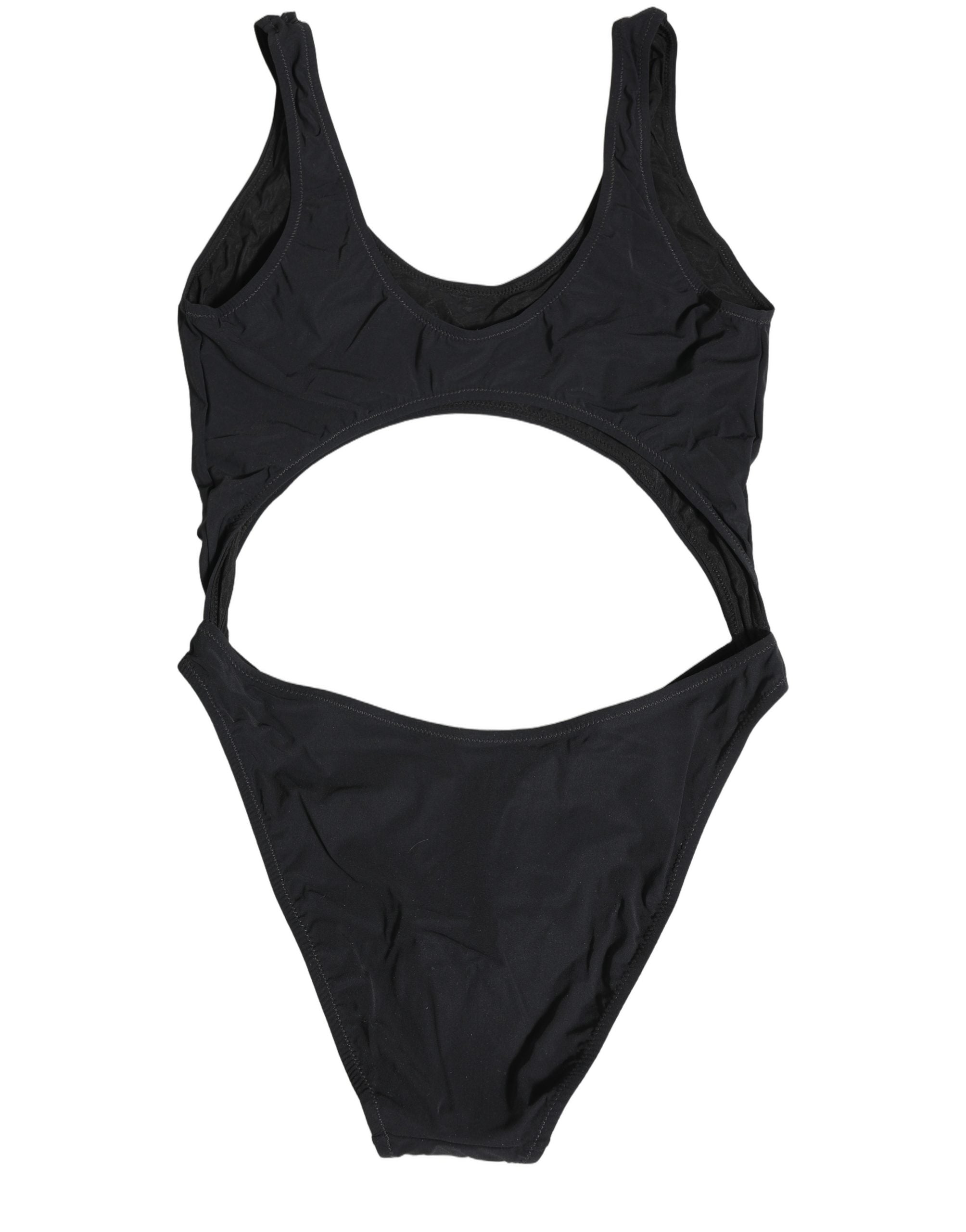 Dolce & Gabbana Schwarzer Badeanzug mit Cut-Out und Logo
