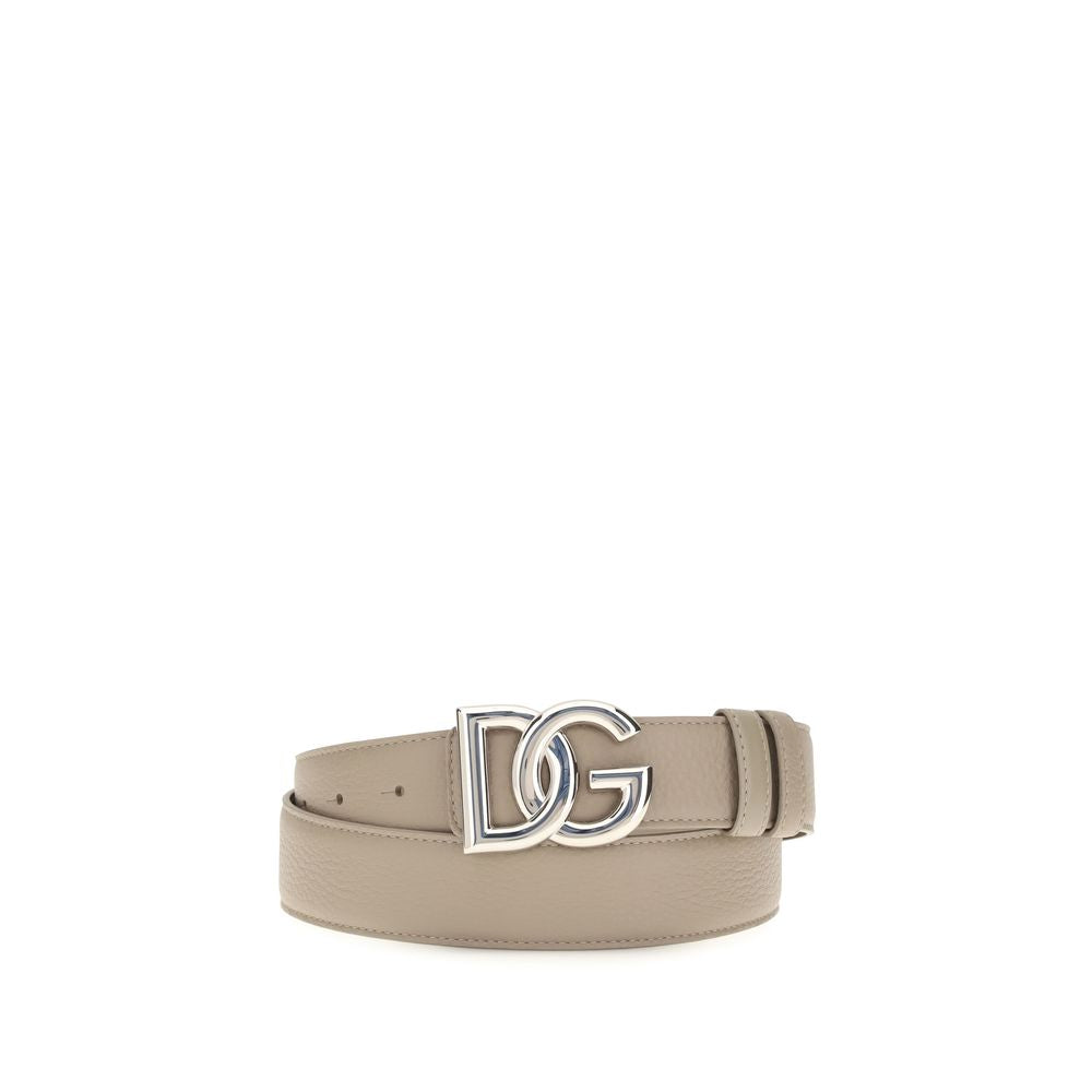 Dolce & Gabbana Beige Kalbsleder Bos Taurus Regular Gürtel