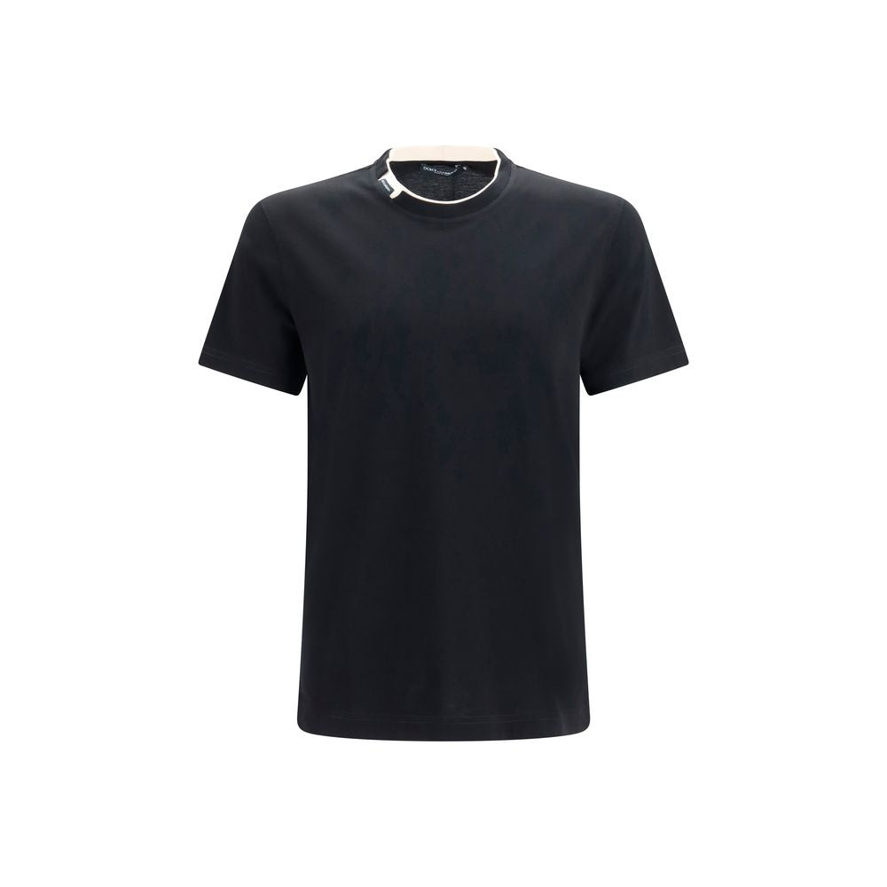 Dolce & Gabbana Schwarzes Baumwoll-T-Shirt
