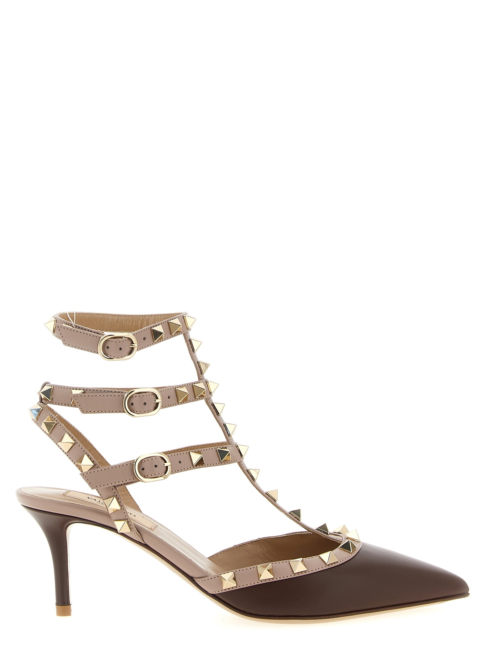 Valentino Garavani Mehrfarbige Pumps mit mittelhohem Absatz aus Lammleder