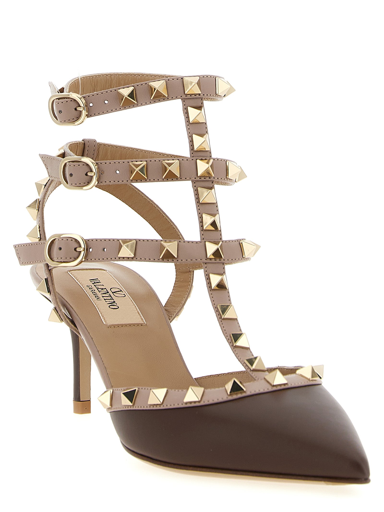 Valentino Garavani Mehrfarbige Pumps mit mittelhohem Absatz aus Lammleder
