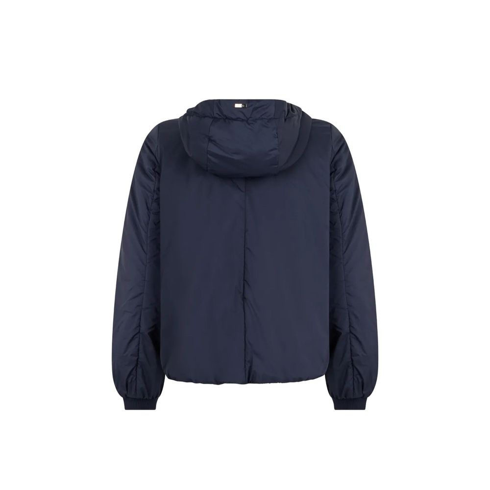 Herno Blaue Polyamid-Jacke in voller Länge