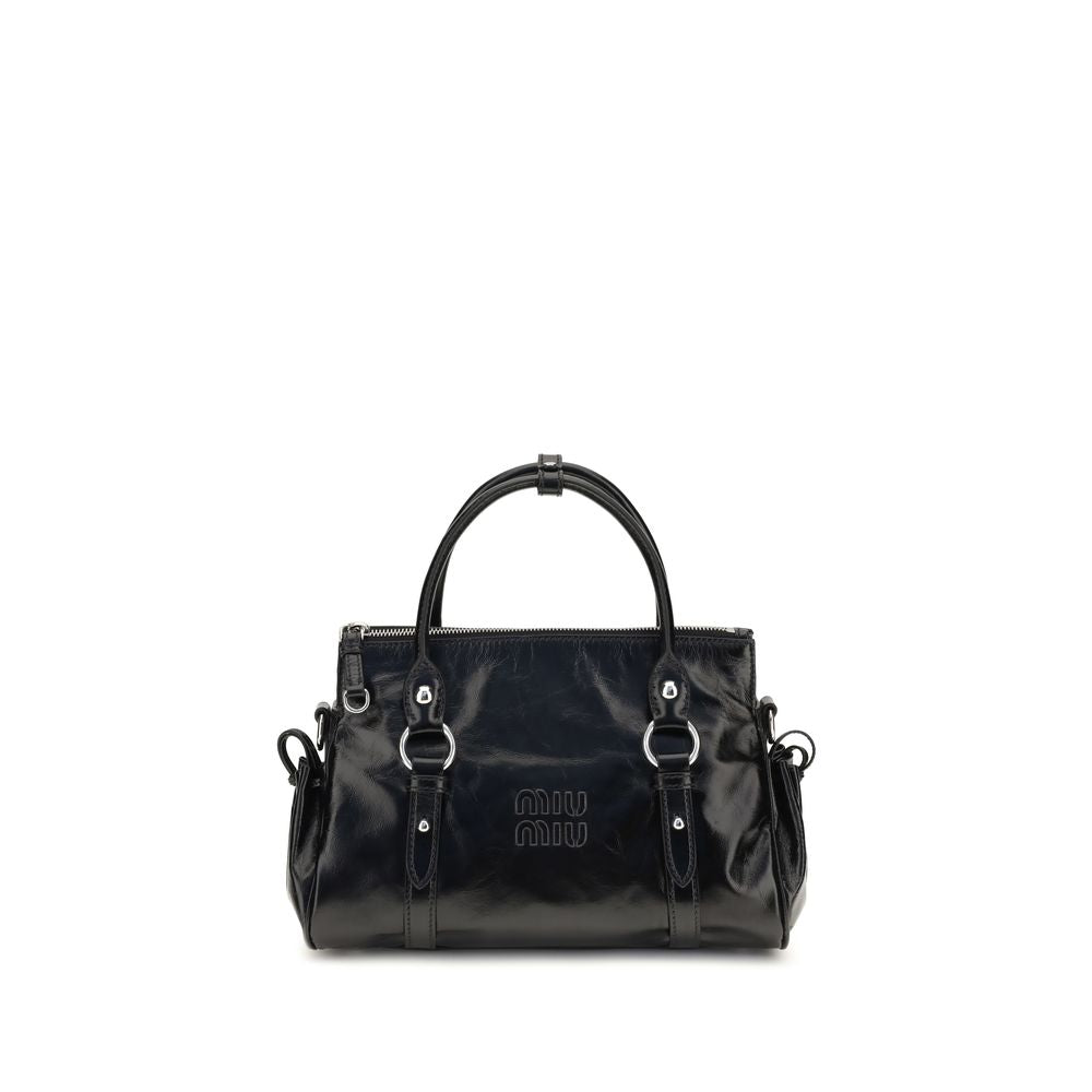 Miu Miu Schwarze Kalbsleder Bos Taurus Handtasche