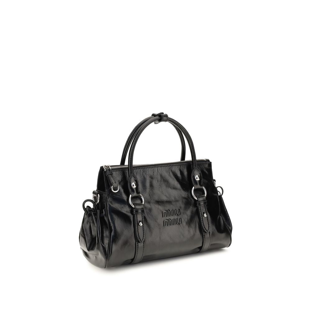 Miu Miu Schwarze Kalbsleder Bos Taurus Handtasche