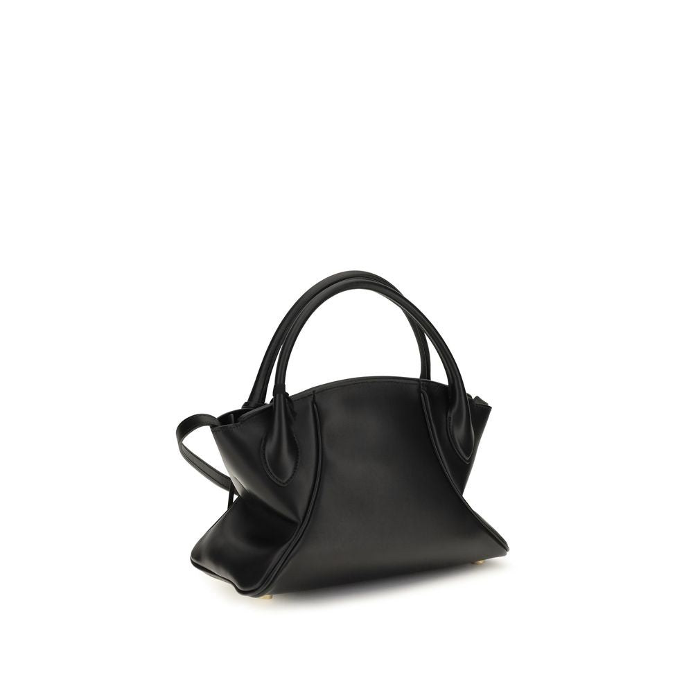 Balmain Schwarze Kalbsleder Bos Taurus Handtasche