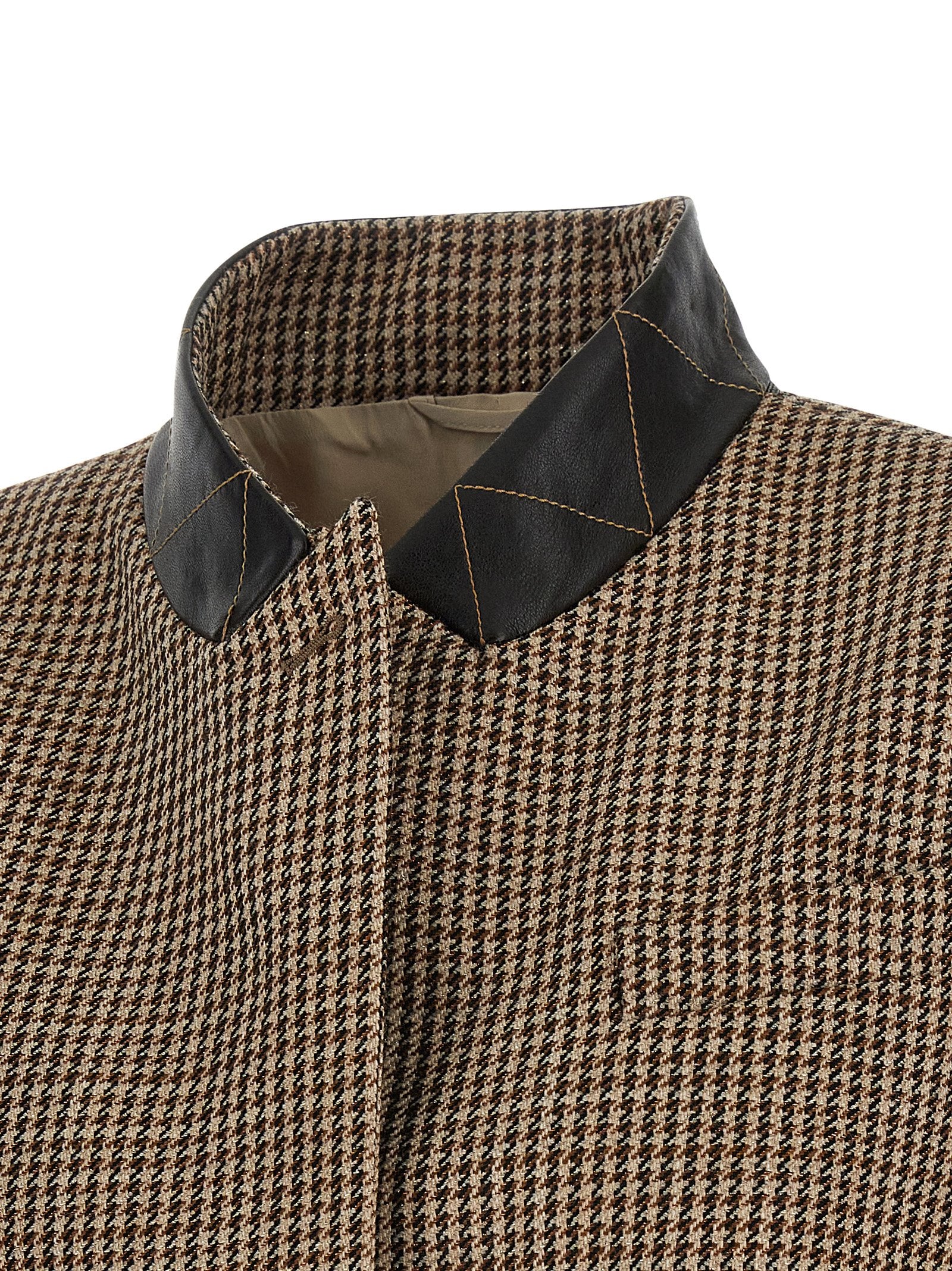 Brunello Cucinelli Ärmellose Weste aus reiner Schurwolle in Beige