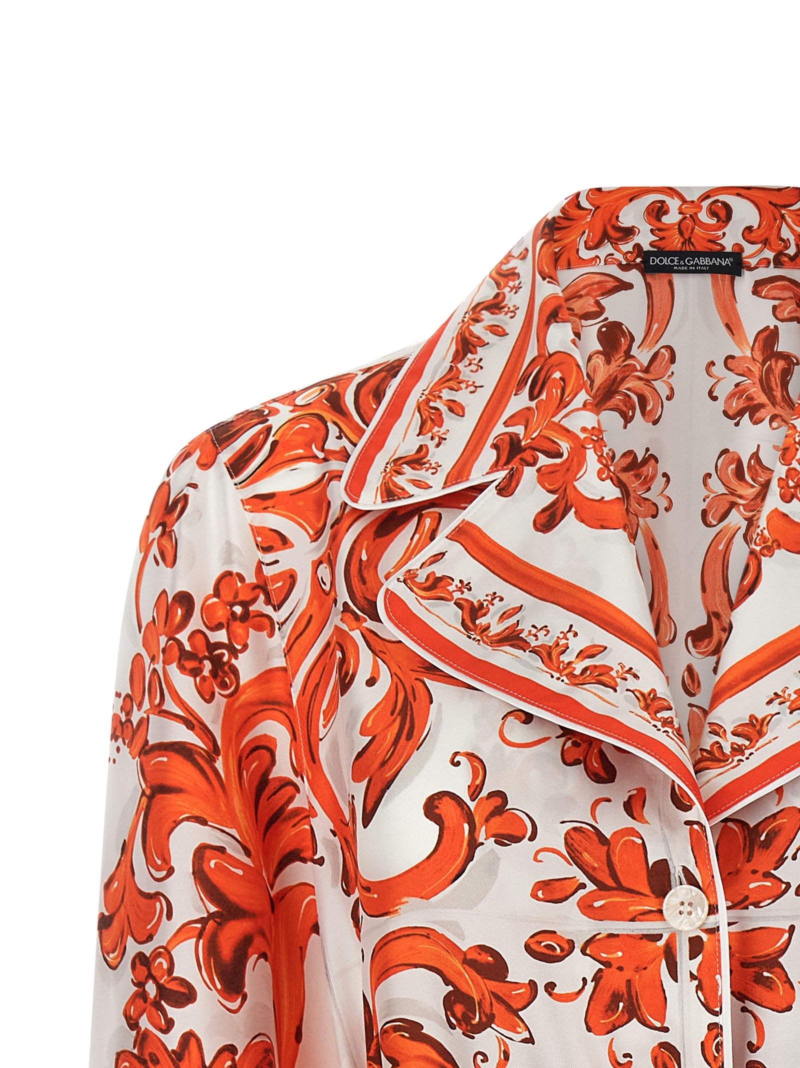 Dolce & Gabbana Orange Seidenbluse