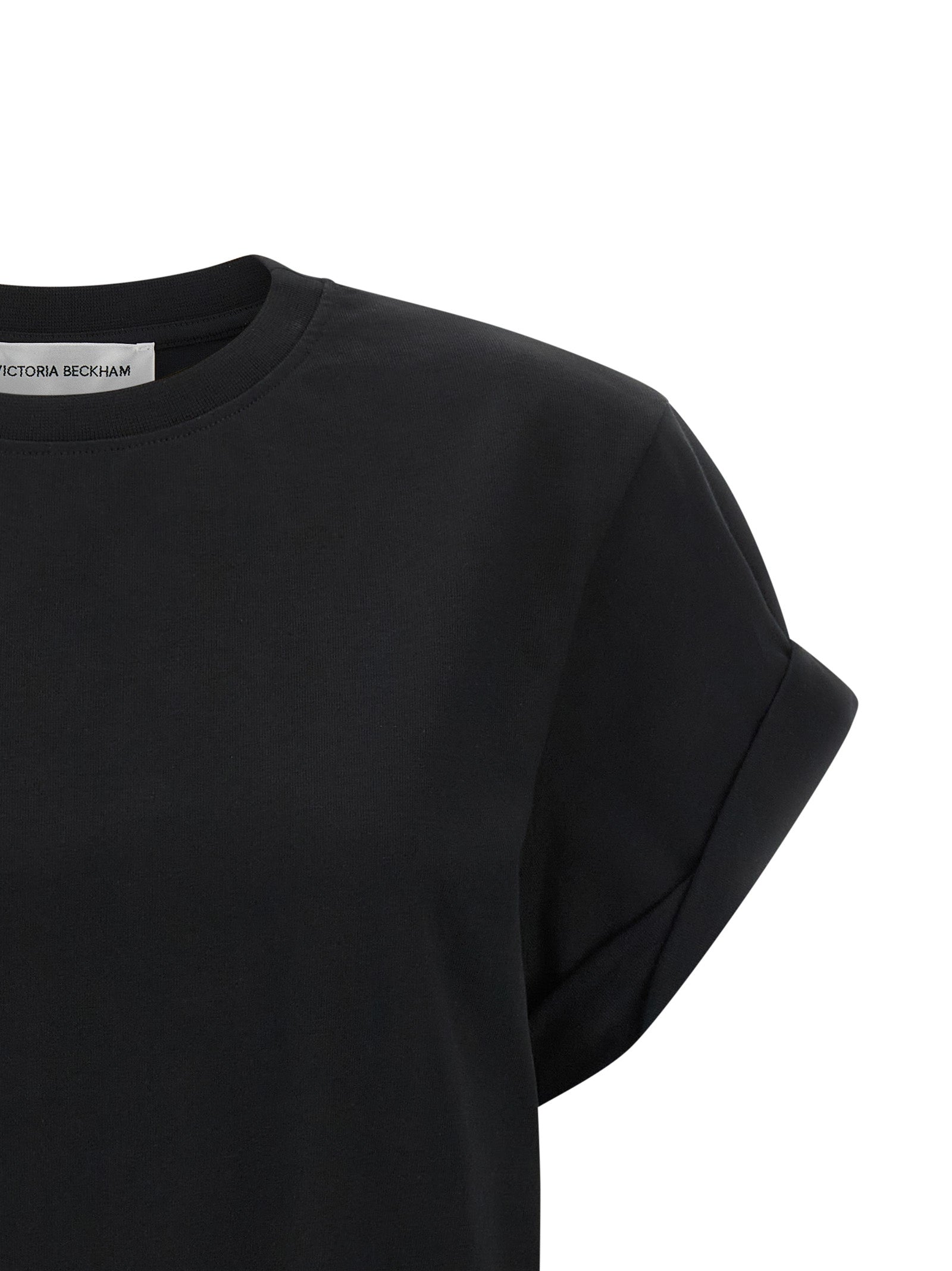 Victoria Beckham Schwarzes Baumwoll-T-Shirt